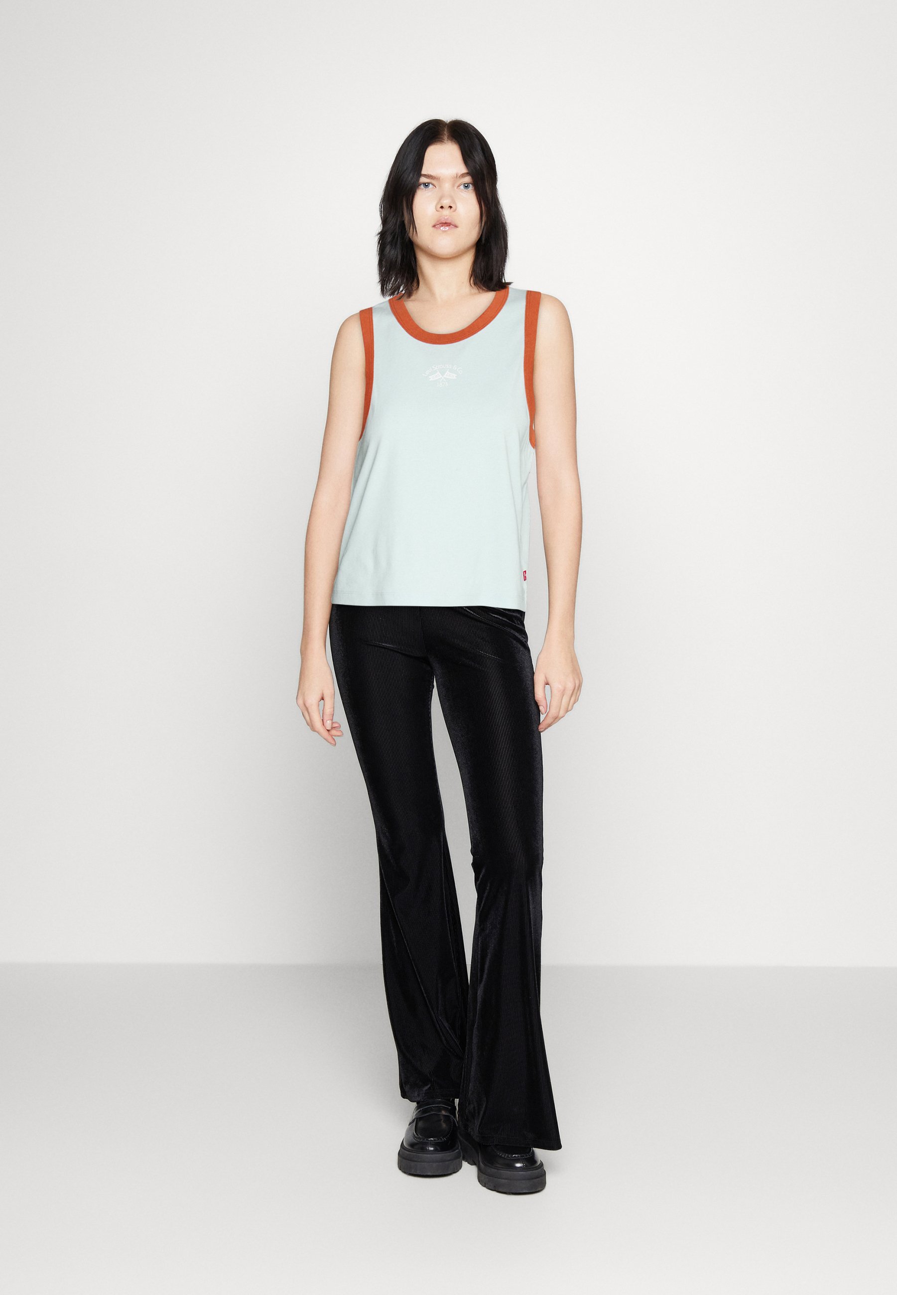 Levi's® GRAPHIC OLIVIA TANK - Top - pastel blue/baked clay/blue