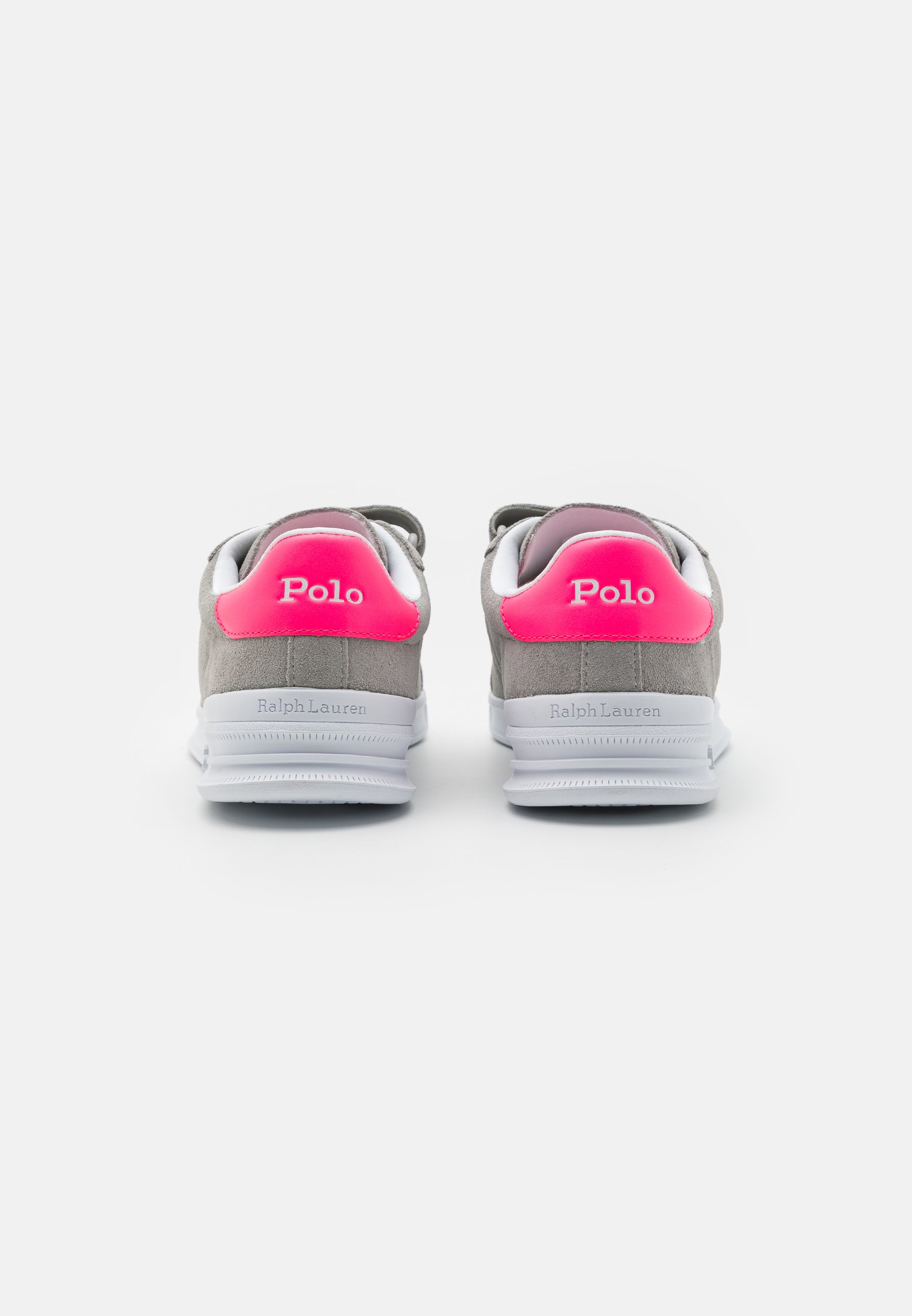 Polo Ralph Lauren LACE UNISEX - Trainers - grey fog/pink/grey