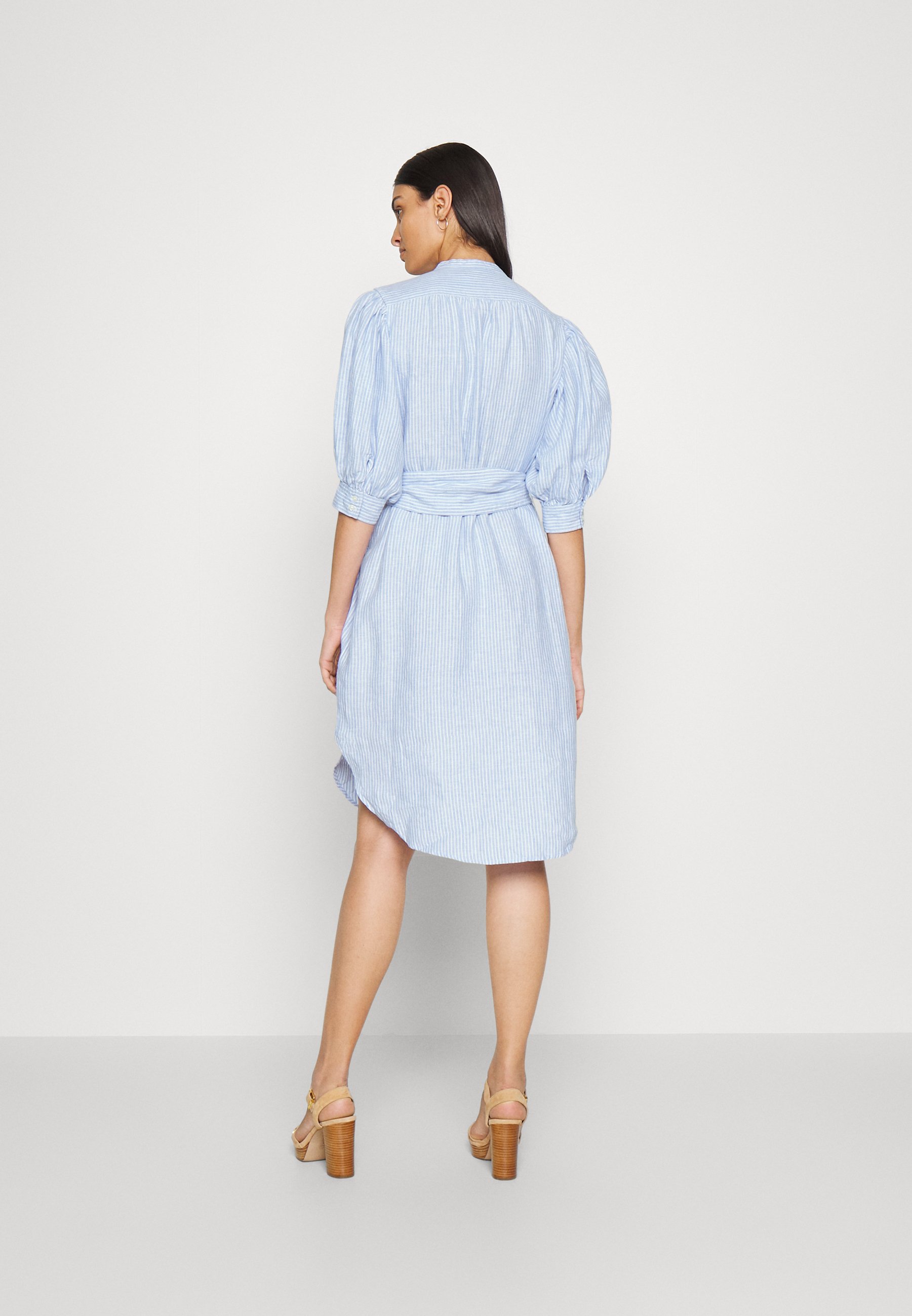 Polo Ralph Lauren 3/4 SLEEVE DAY DRESS - Shirt dress - blue/white/blue