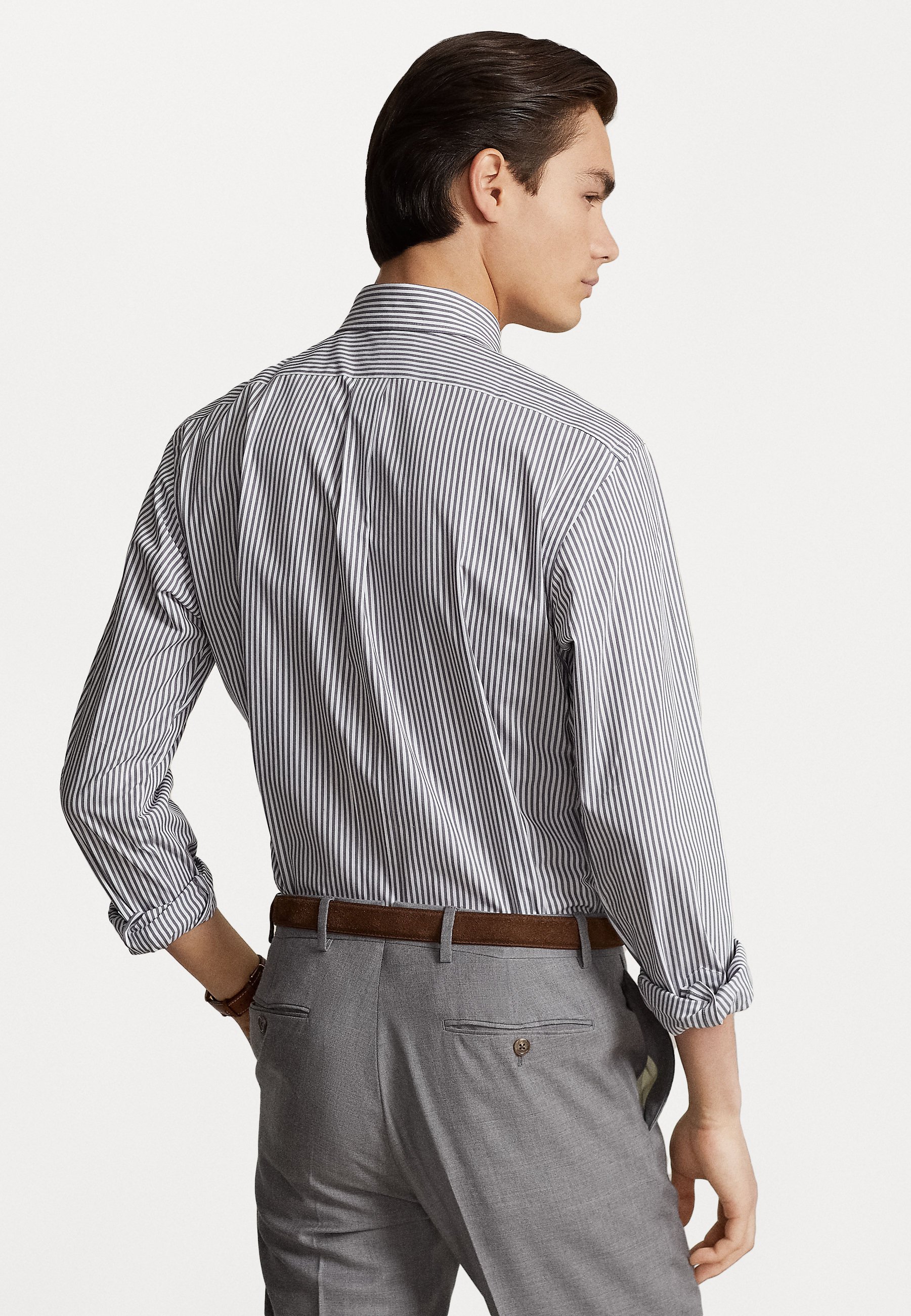Polo Ralph Lauren SLIM FIT STRIPED SHIRT - Shirt - grey/white/grey