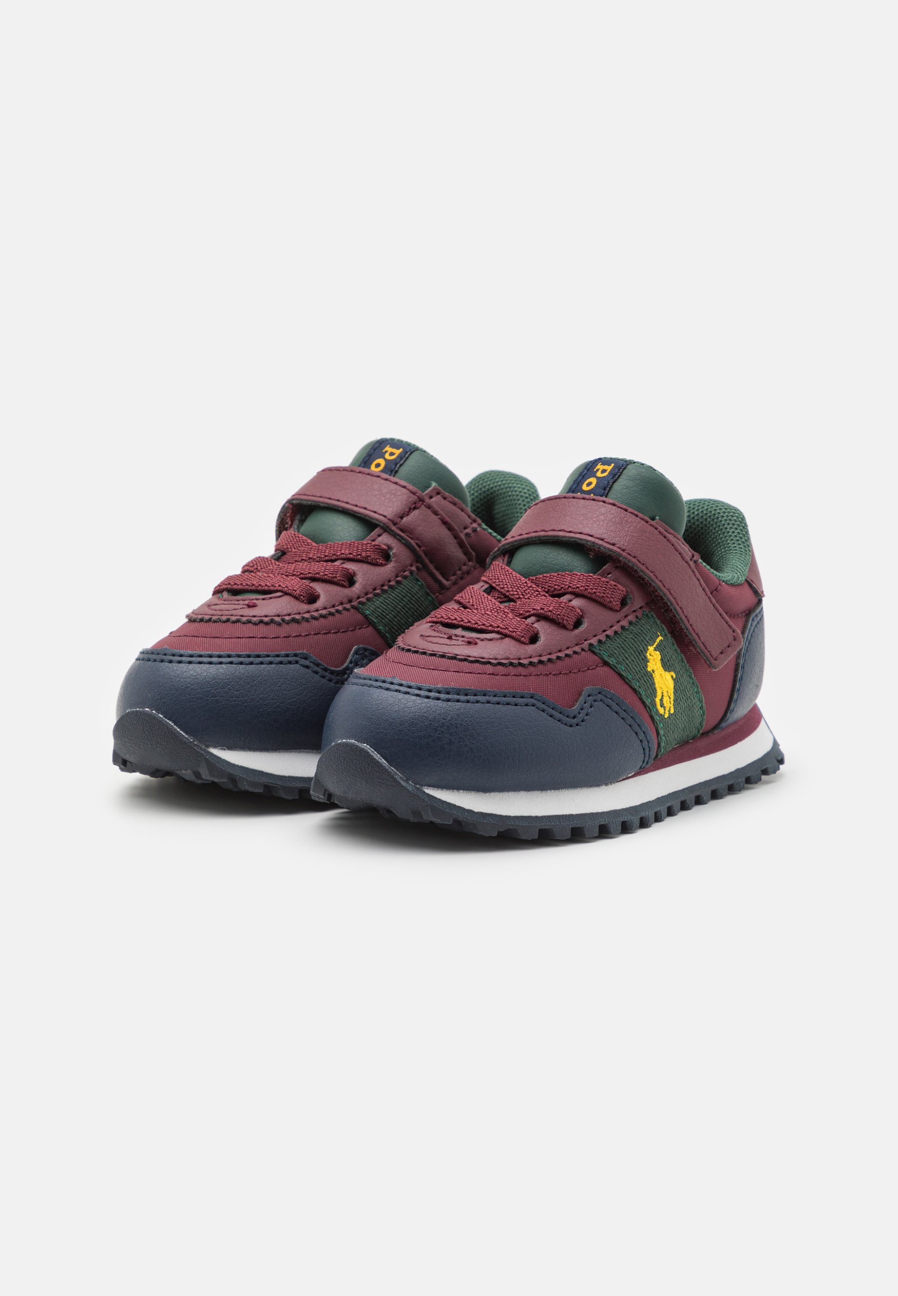 Polo Ralph Lauren TRAIN UNISEX - Trainers - wine/navy/yellow/sand