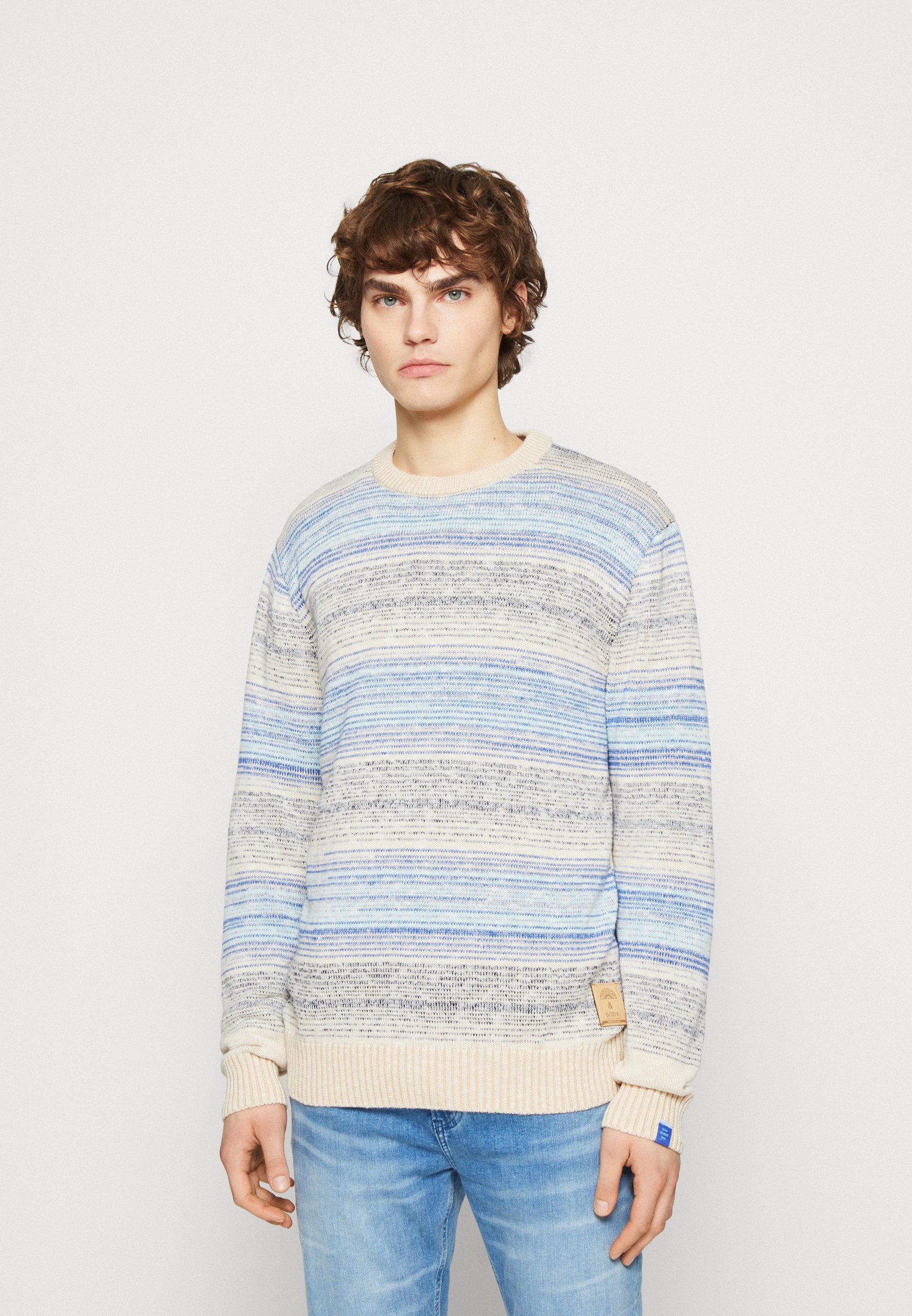 Scotch & Soda GRADIENT STRIPE - Jumper - blue gradiant/blue