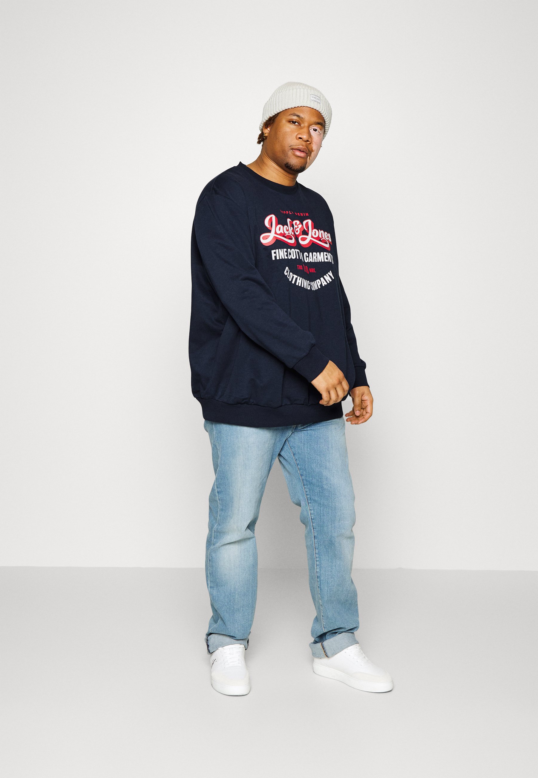 Jack &Jones JJANDY CREW NECK - Sweatshirt - navy blazer/dark blue