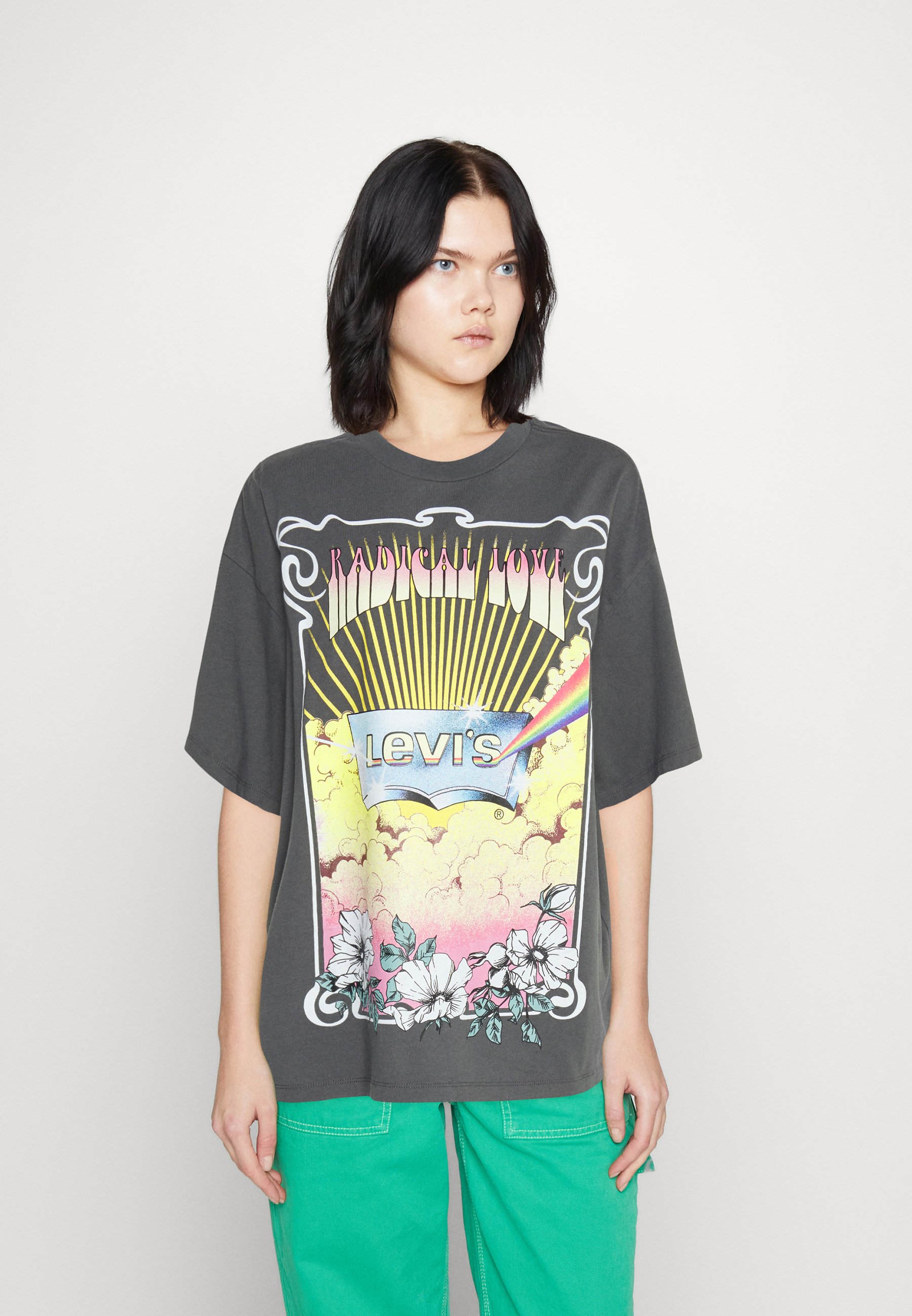 Levi's® GRAPHIC SHORT STACK TEE - Basic T-shirt - gray ore/dark grey