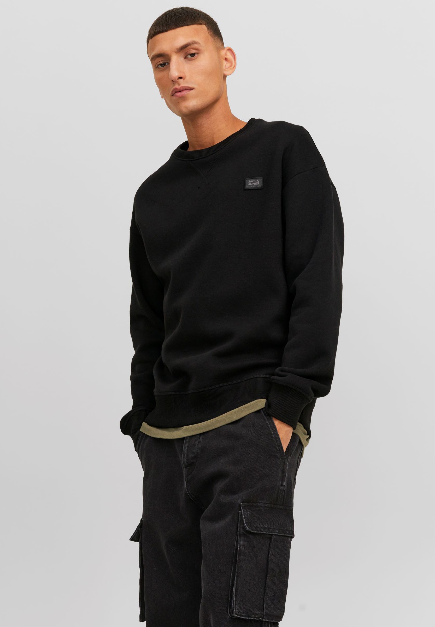 Jack &Jones JCOCLASSIC TWILL CREW NECK NOOS - Sweatshirt - black
