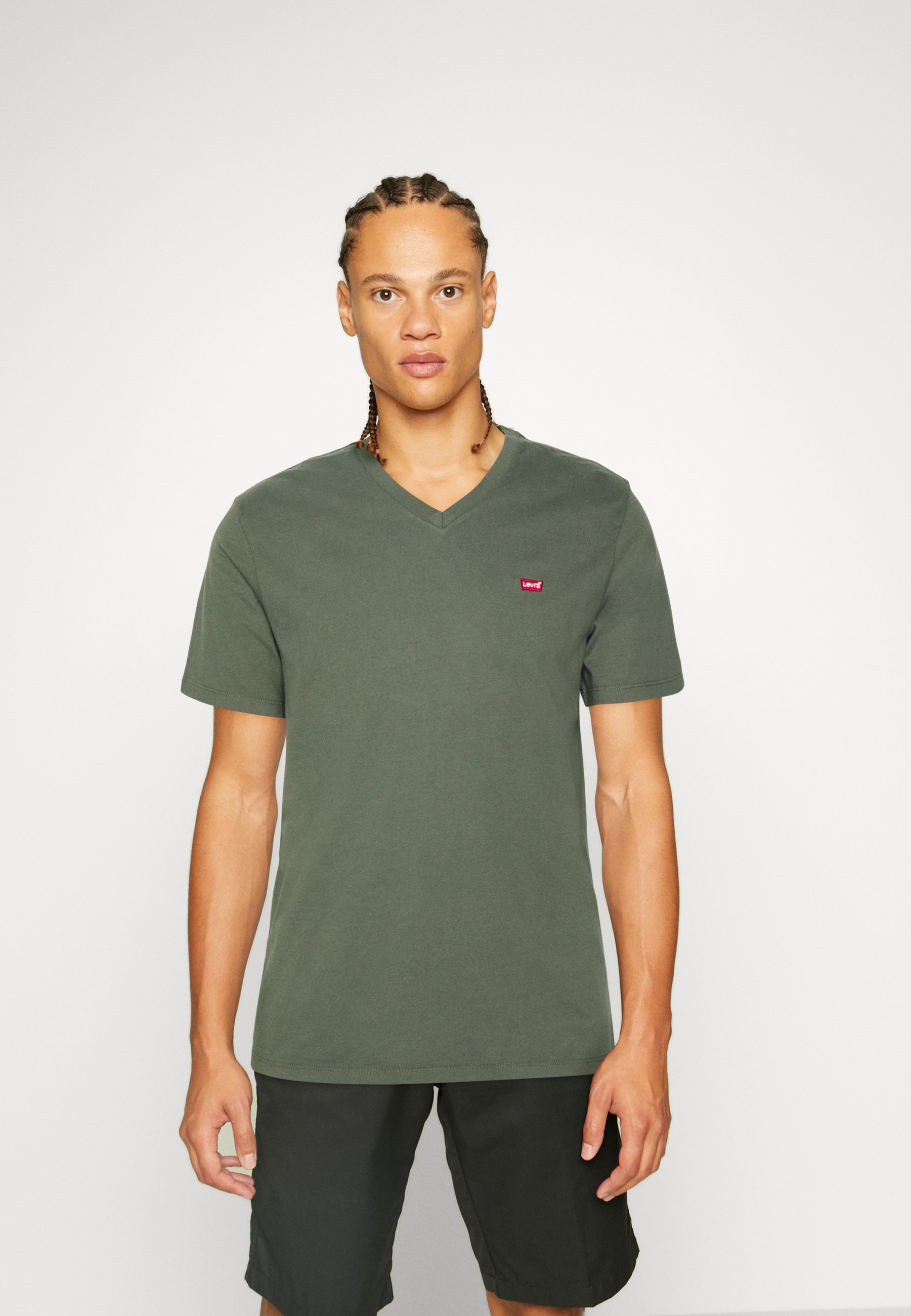 Levi's® ORIGINAL V NECK - Basic T-shirt - thyme/olive