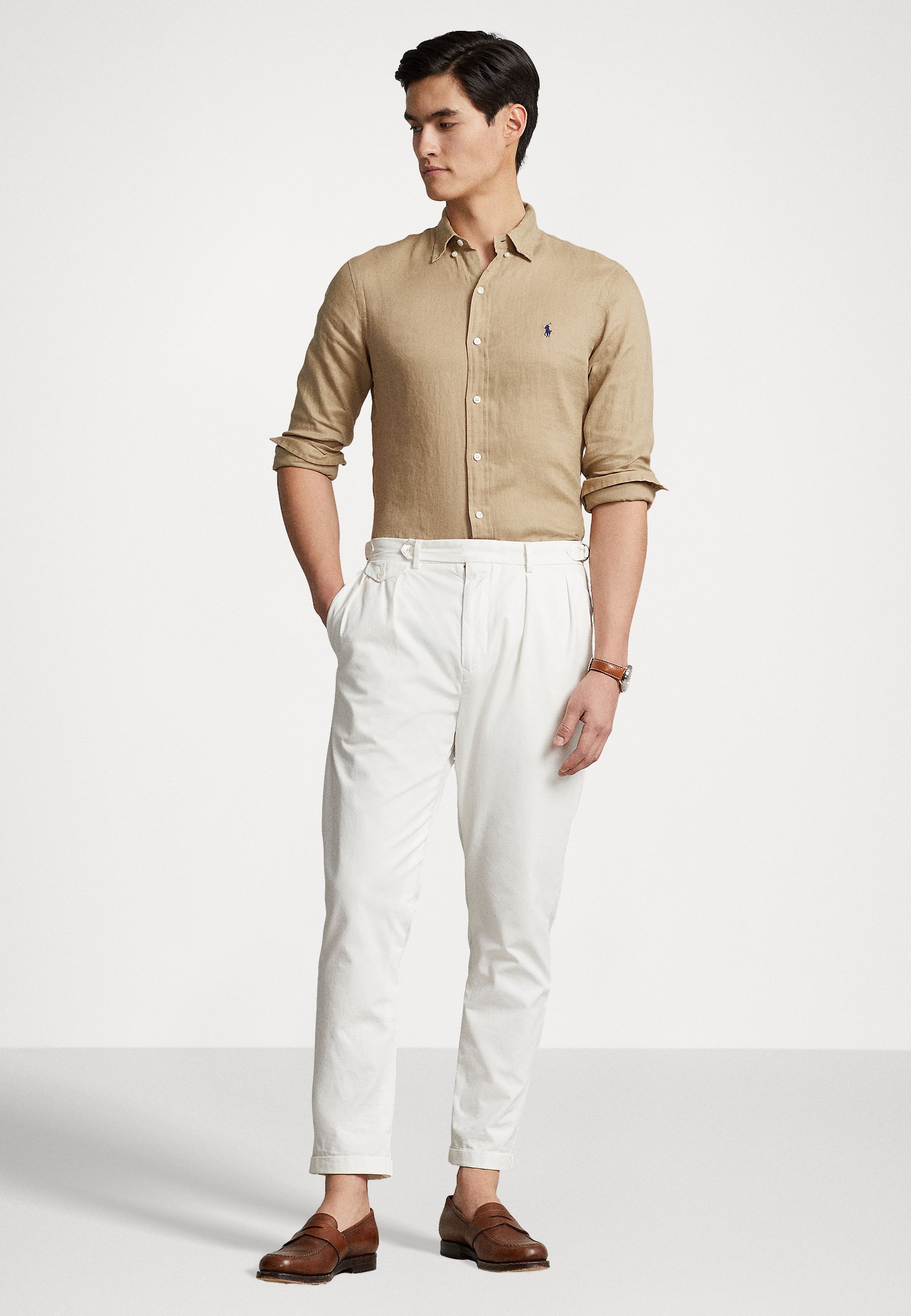 Polo Ralph Lauren LONG SLEEVE - Shirt - vintage khaki/khaki