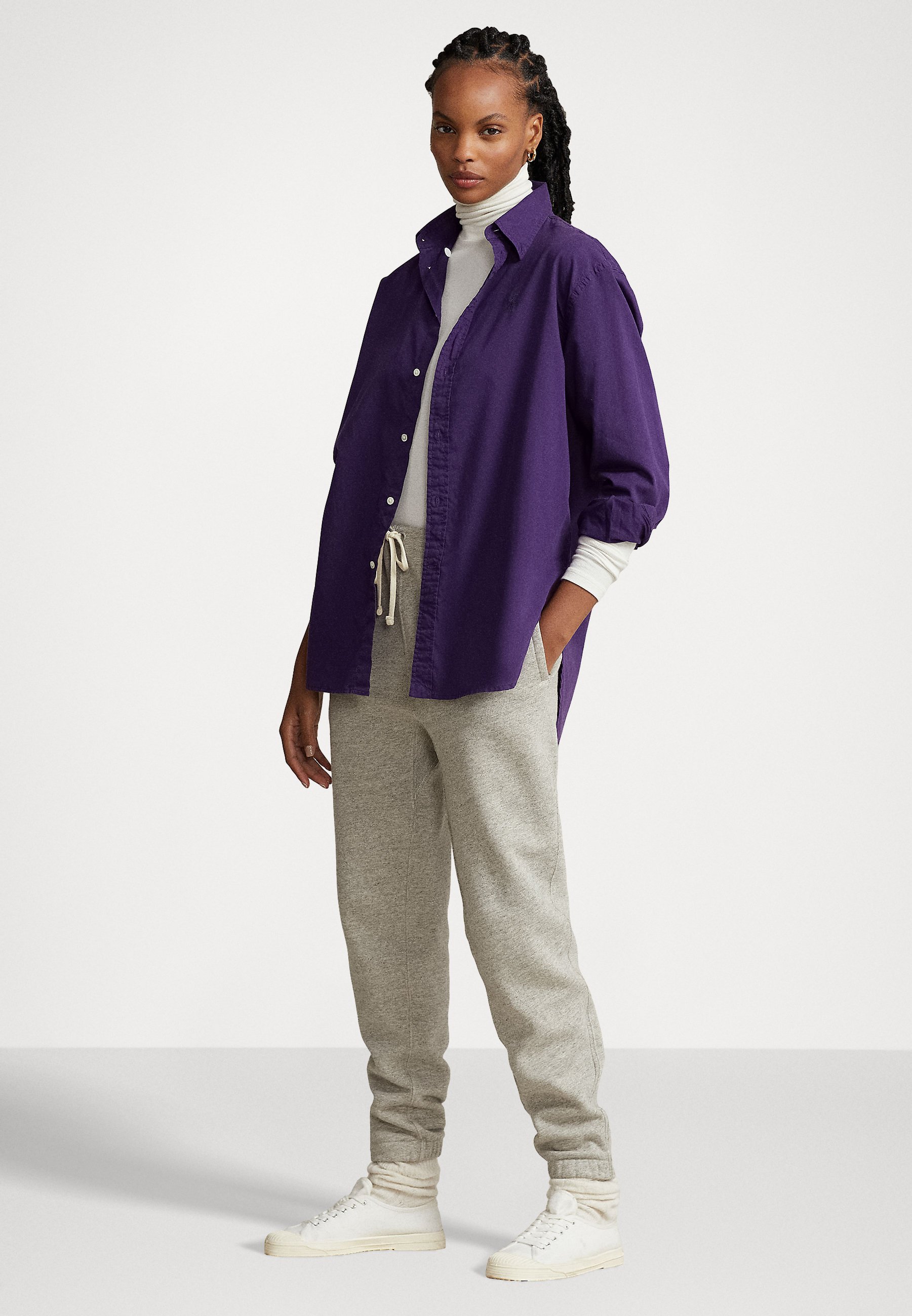 Polo Ralph Lauren LONG SLEEVE - Button-down blouse - brandford purple/purple