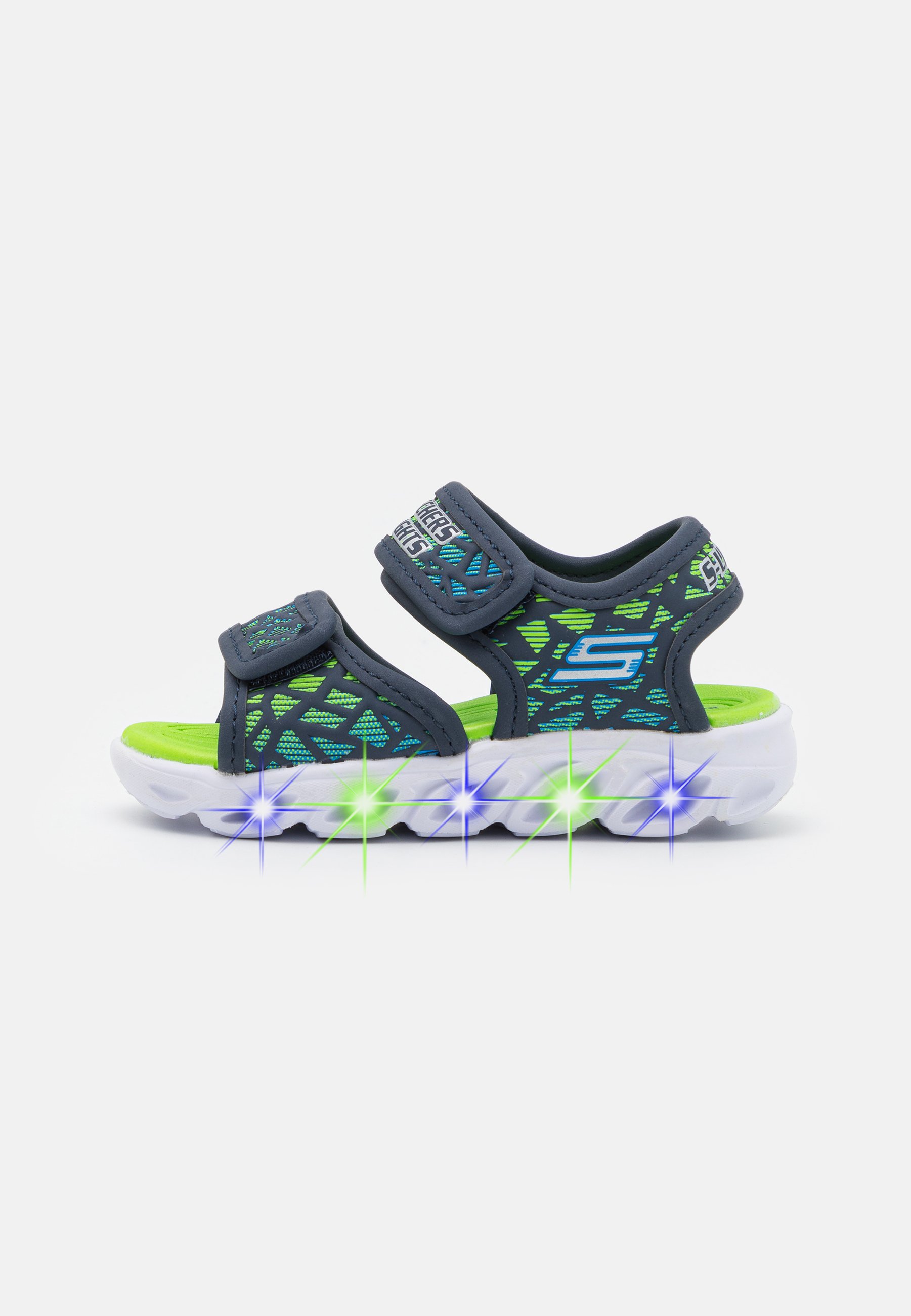 Skechers HYPNO SPLASH - Sandals - navy/lime/blue/dark blue