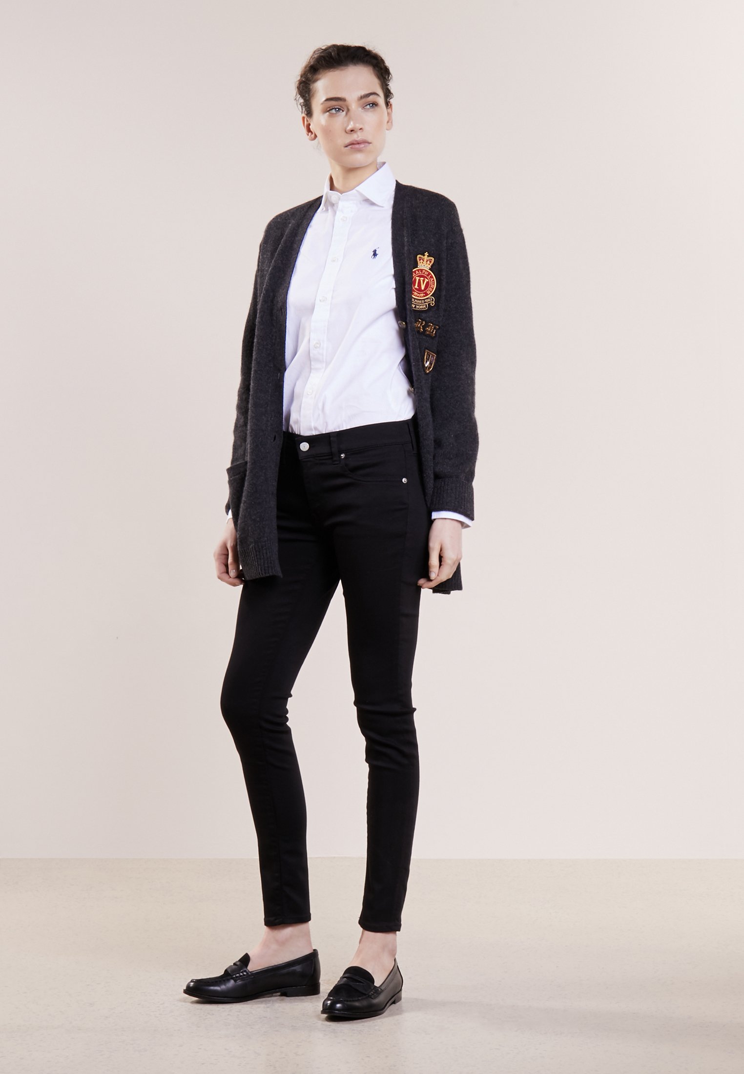 Polo Ralph Lauren SUPER SKINNY - Slim fit jeans - black/black denim