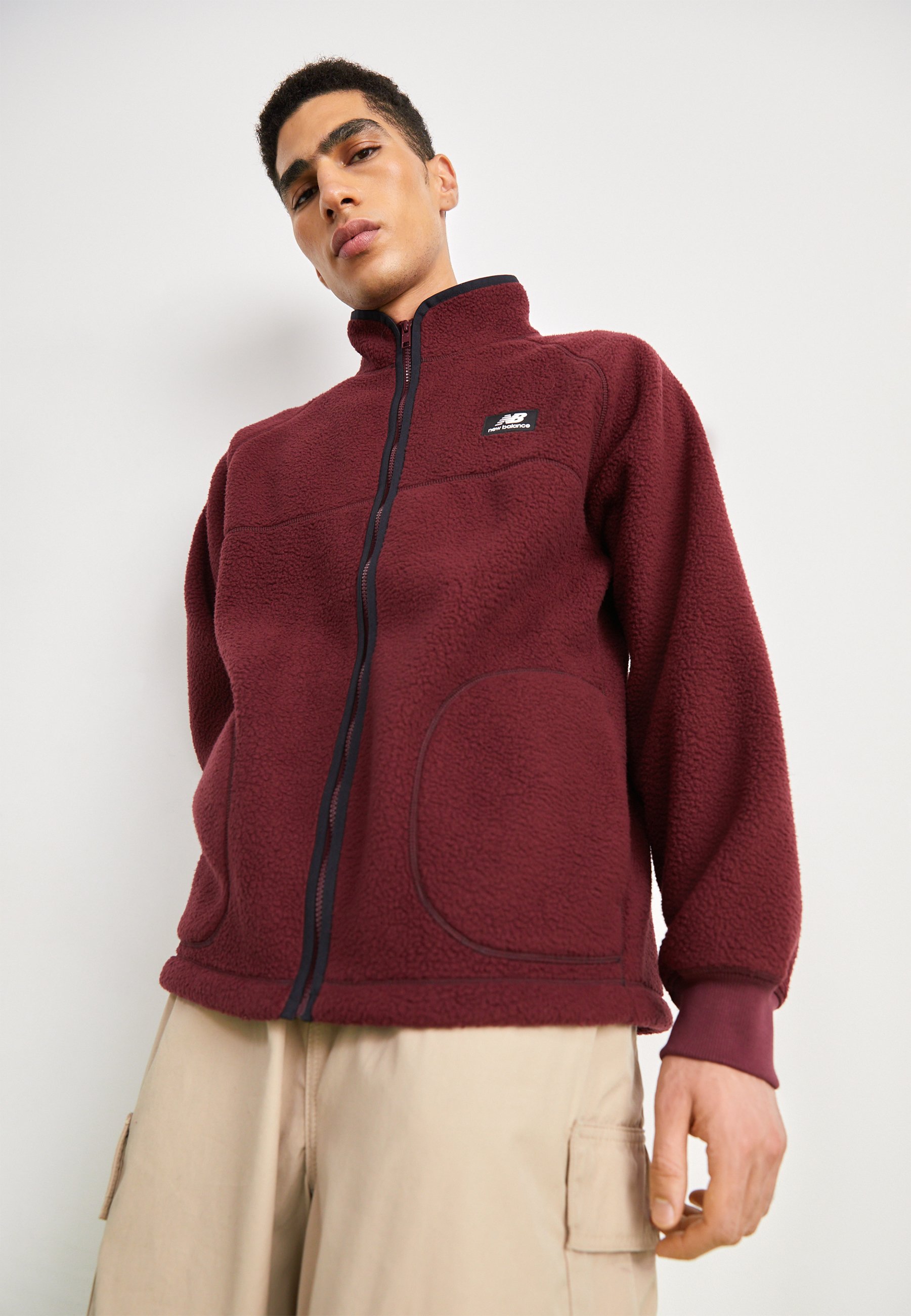 NB ATHLETICS FULL ZIP - Fleece jacket - burgundy/dark red