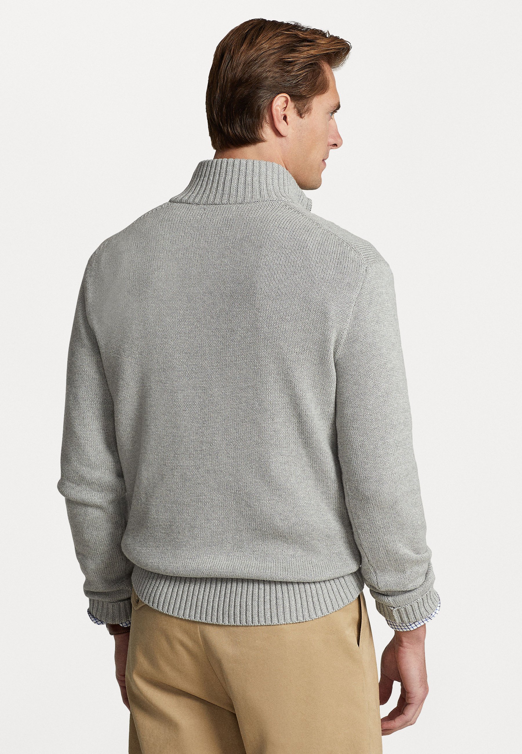 Polo Ralph Lauren QUARTER ZIP JUMPER - Jumper - andover heather/dark blue