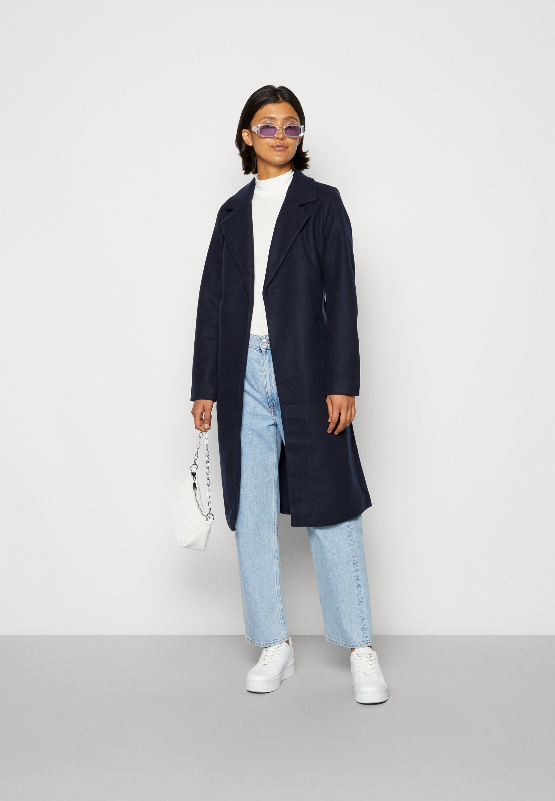 Vero Moda VMFORTUNEAYA LONGCOAT - Classic coat - night sky/dark blue