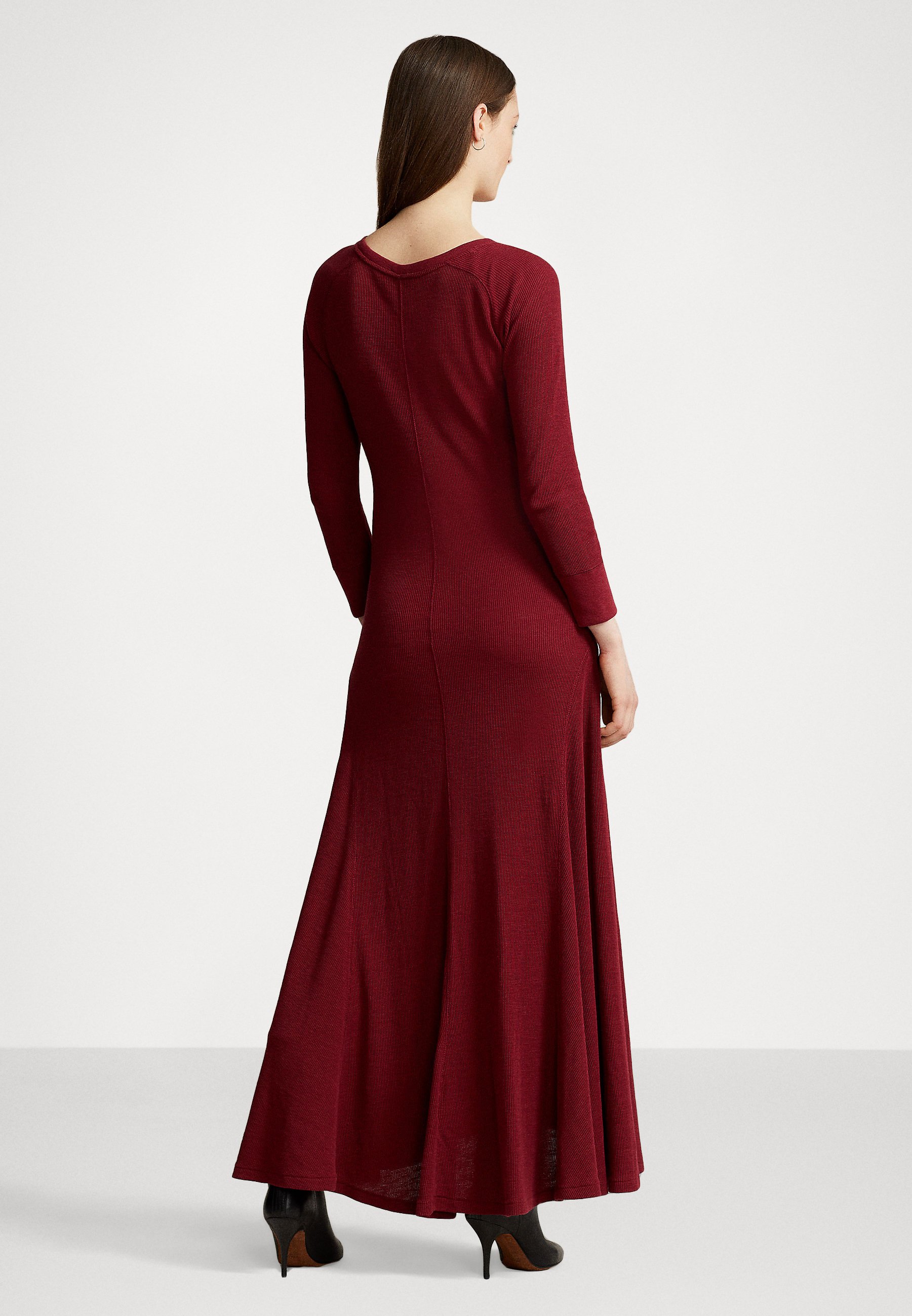 Polo Ralph Lauren LONG SLEEVE DAY DRESS - Maxi dress - garnet/red