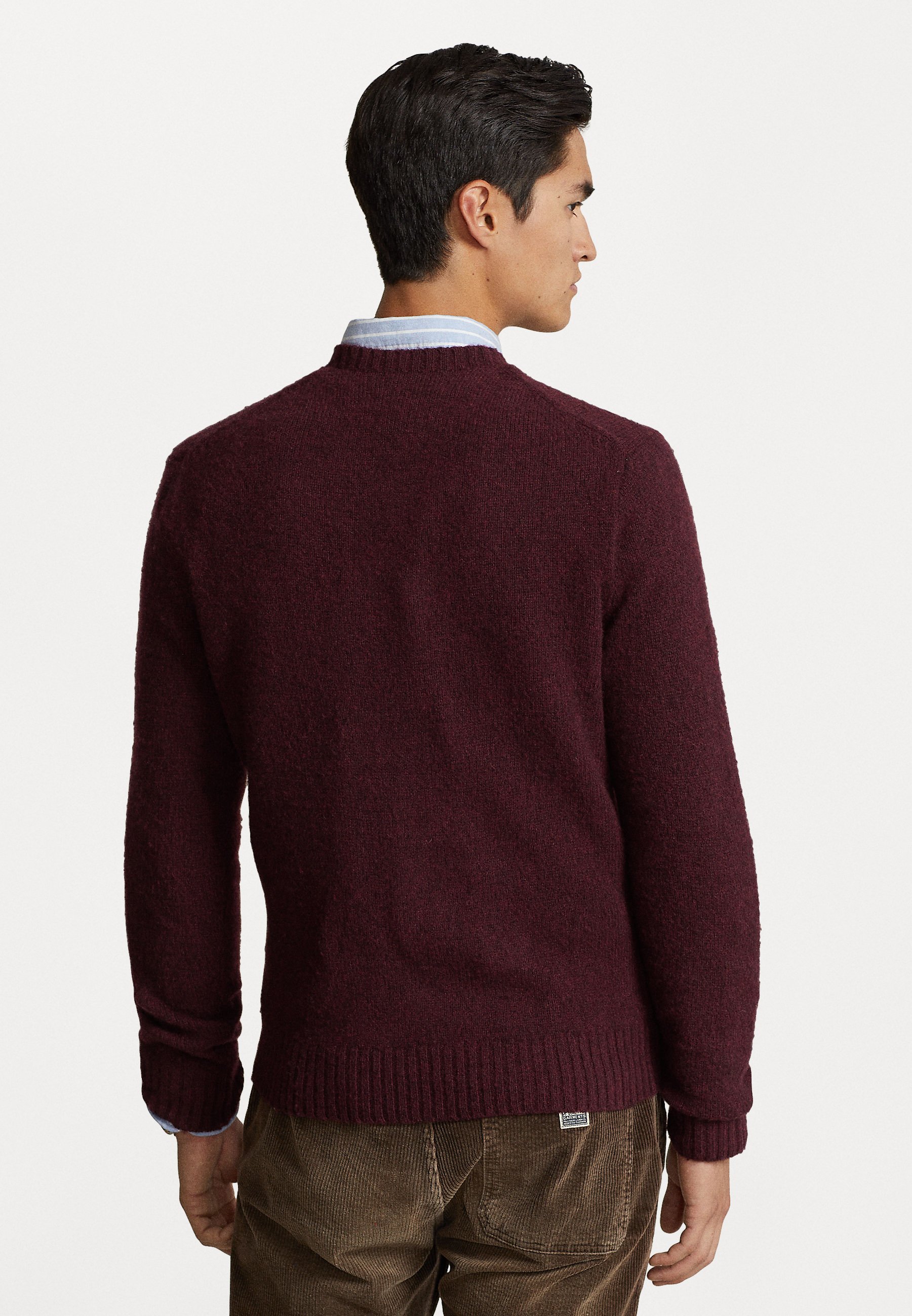Polo Ralph Lauren LONG SLEEVE - Jumper - aged wine heather/mottled bordeaux