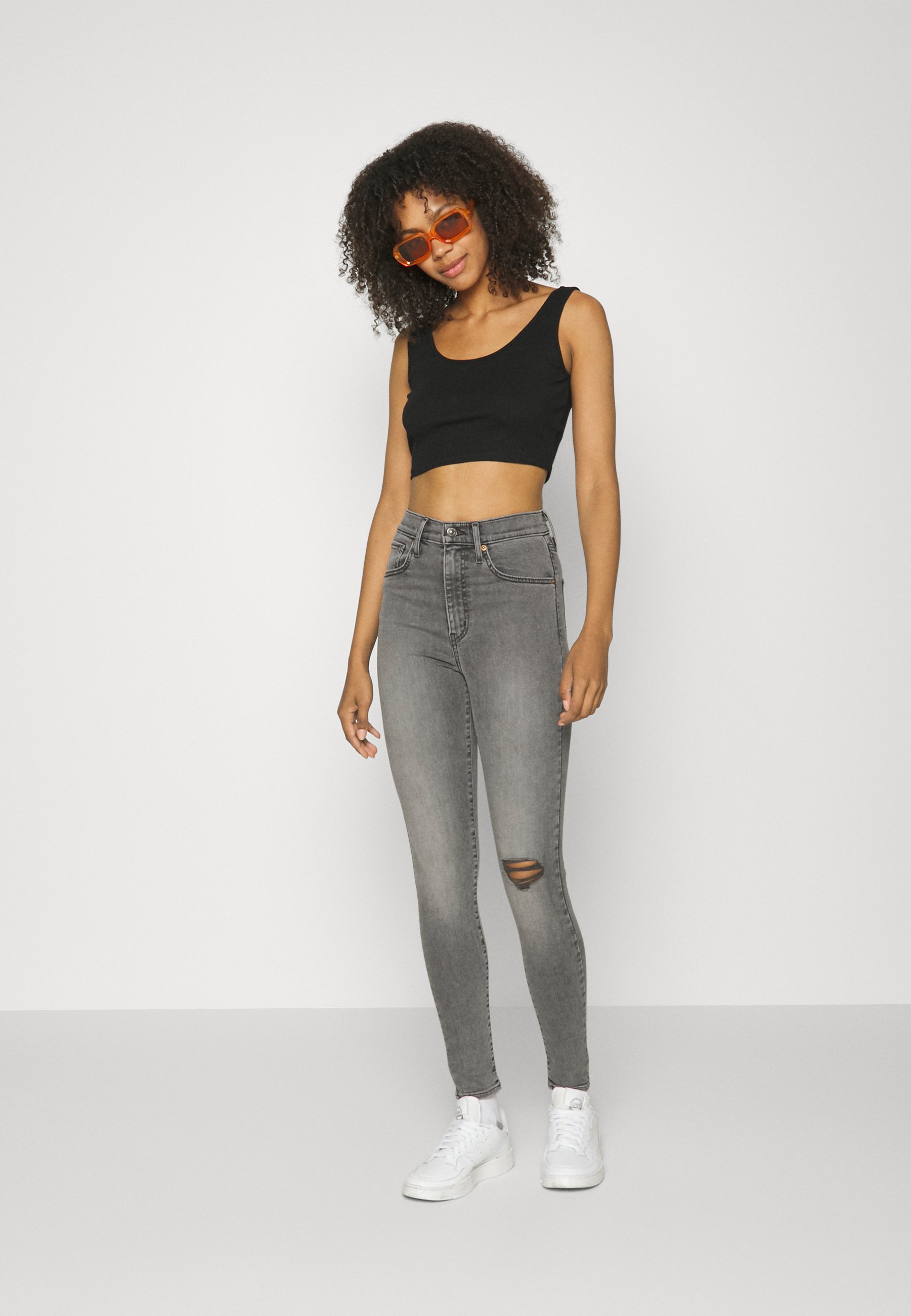 Levi's® MILE HIGH SUPER SKINNY - Jeans Skinny Fit -  grey worn in/grey