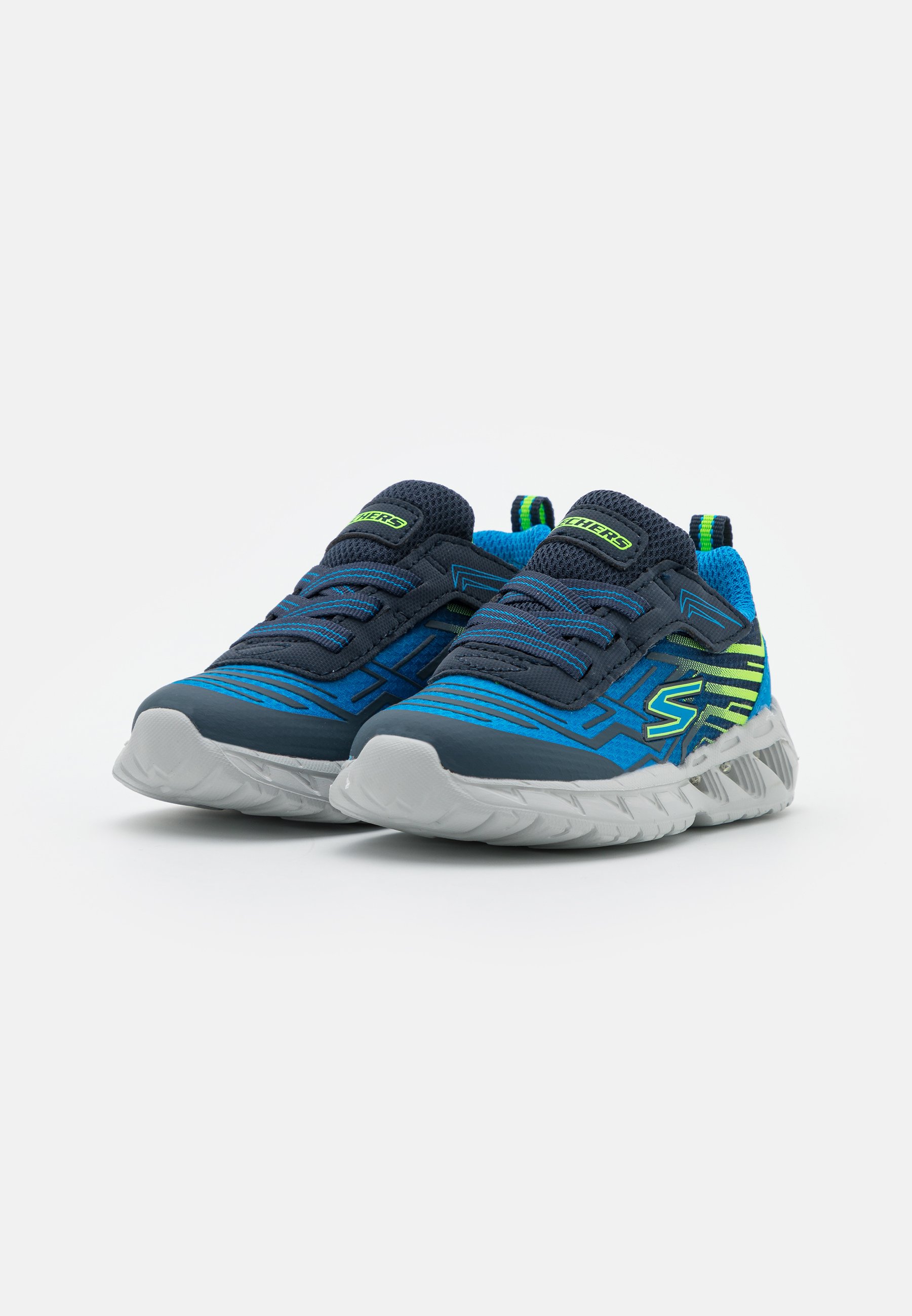 Skechers MAGNA LIGHTS - Trainers - navy/blue/lime/dark blue