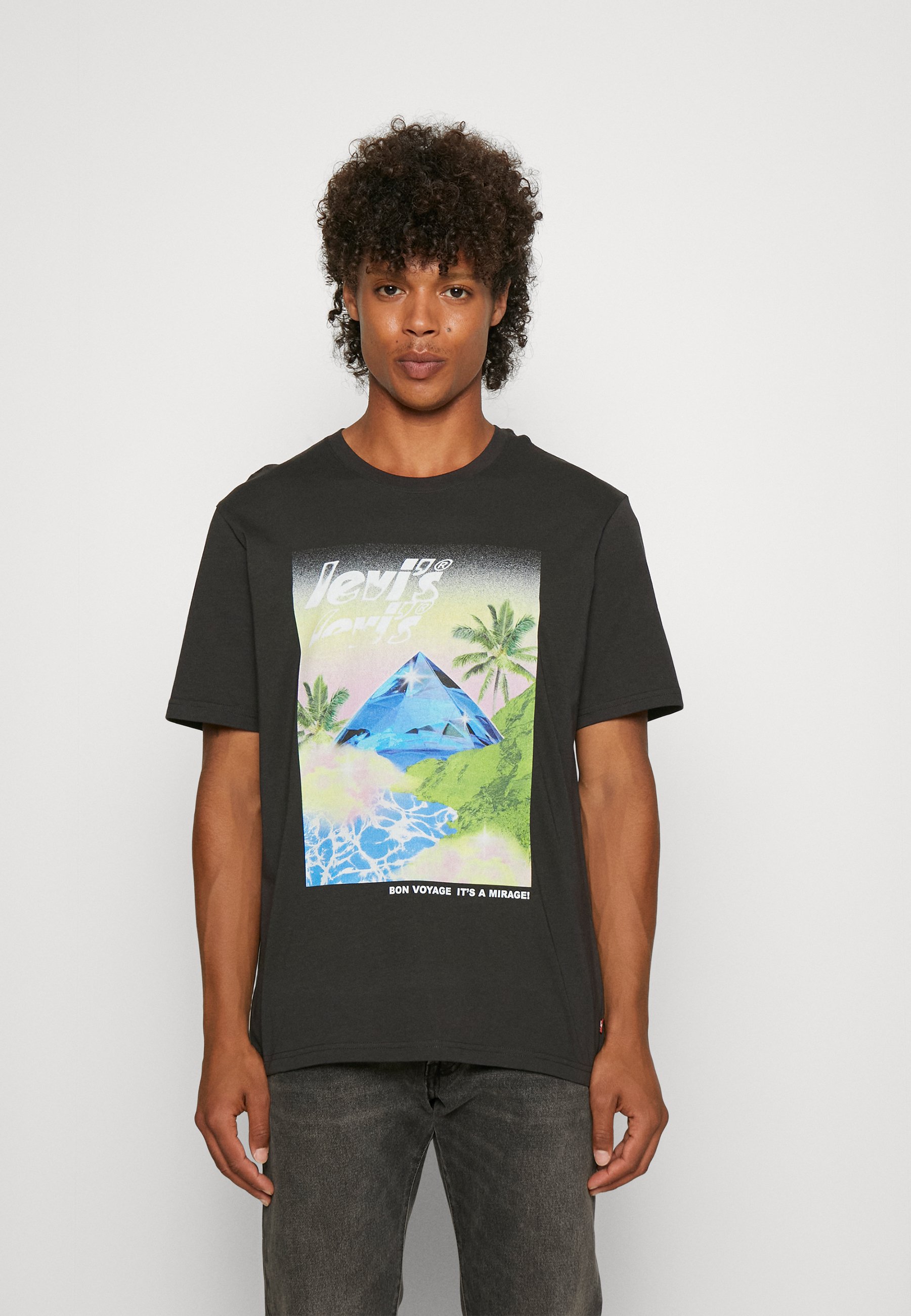Levi's® RELAXED FIT TEE - Print T-shirt - bon voyage caviar/black