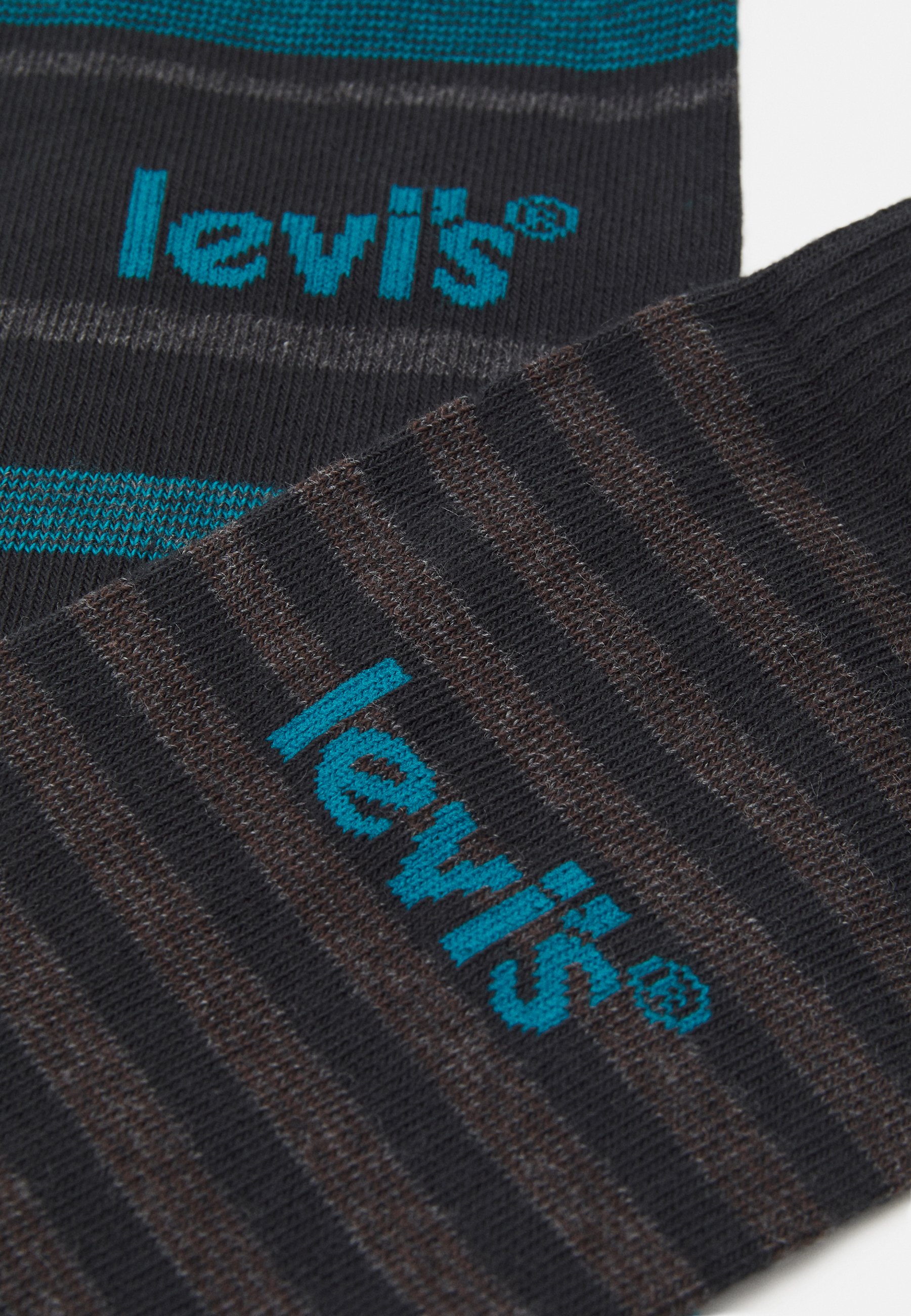 Levi's® REGULAR CUT STRIPE 2 PACK - Socks - black