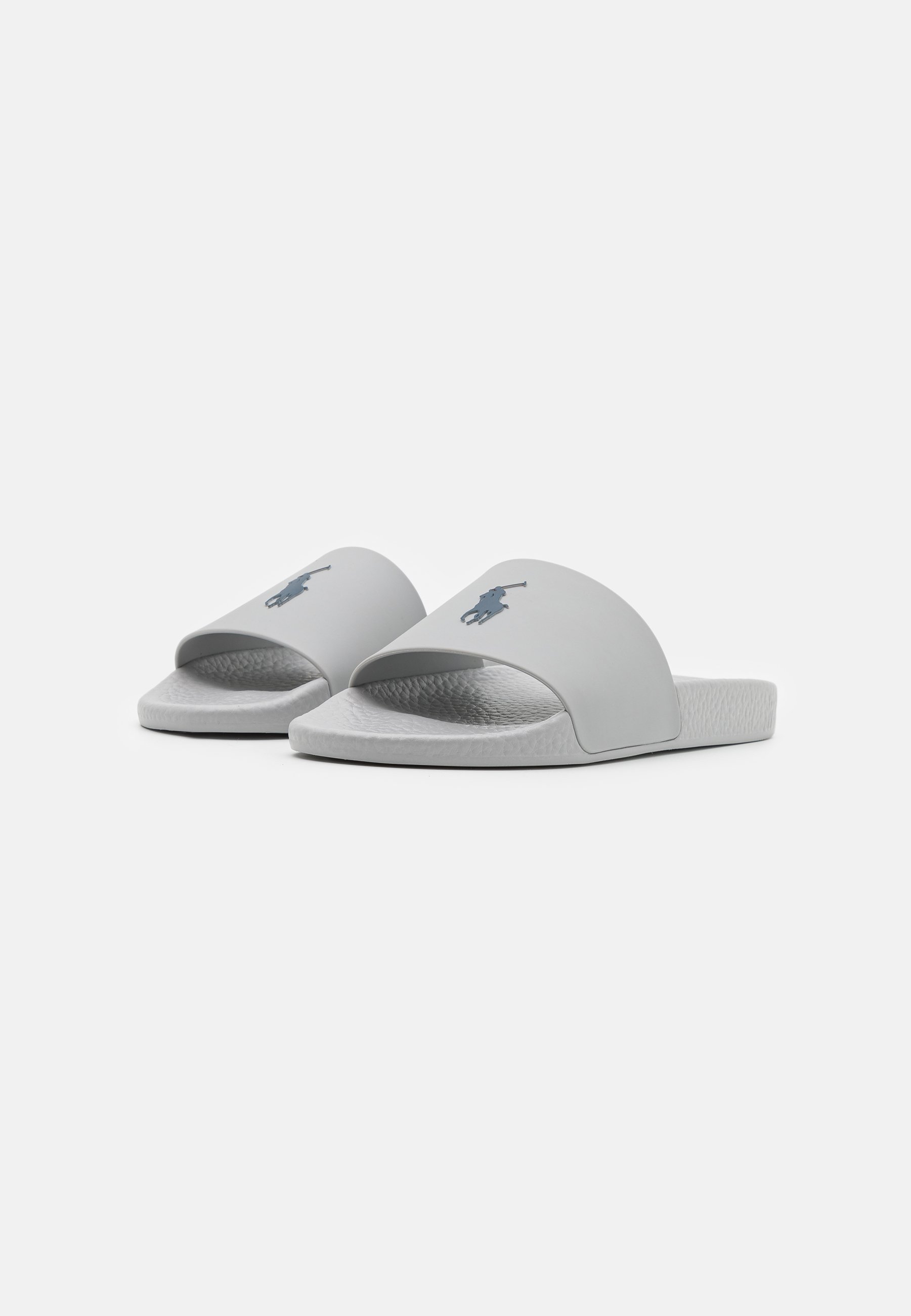 Polo Ralph Lauren SLIDE UNISEX - Pool slides - channel grey/navy/grey