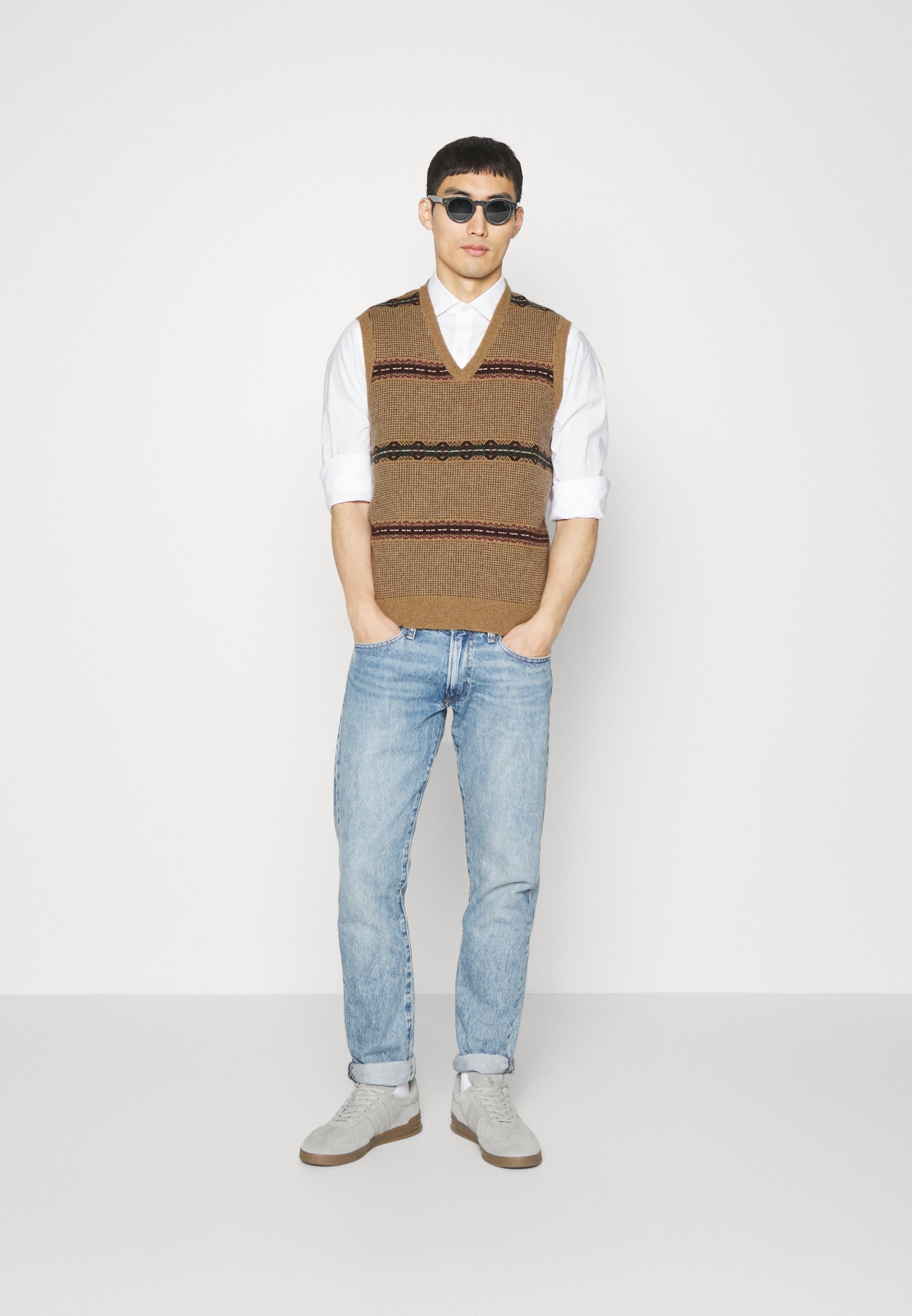 Polo Ralph Lauren FAIR ISLE WOOL SLEEVELESS JUMPER - Jumper - camel/multi/camel
