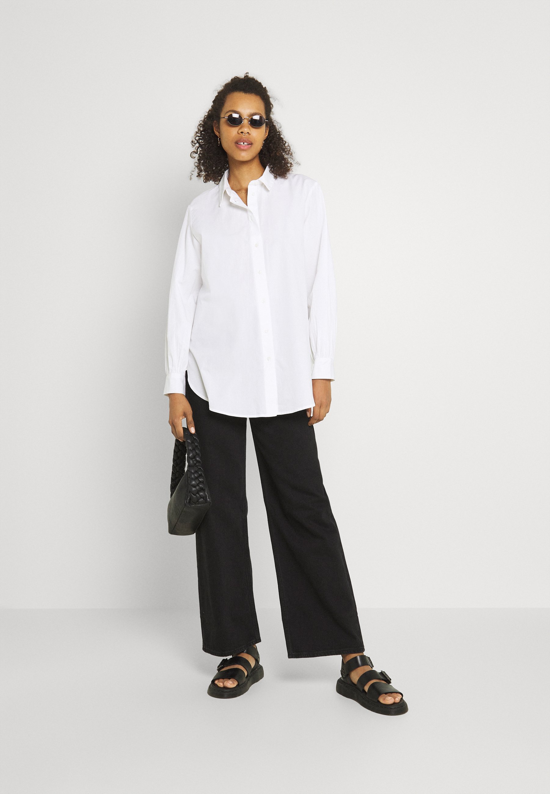 ONLY NORA NEW L/S WVN NOOS - Button-down blouse - white