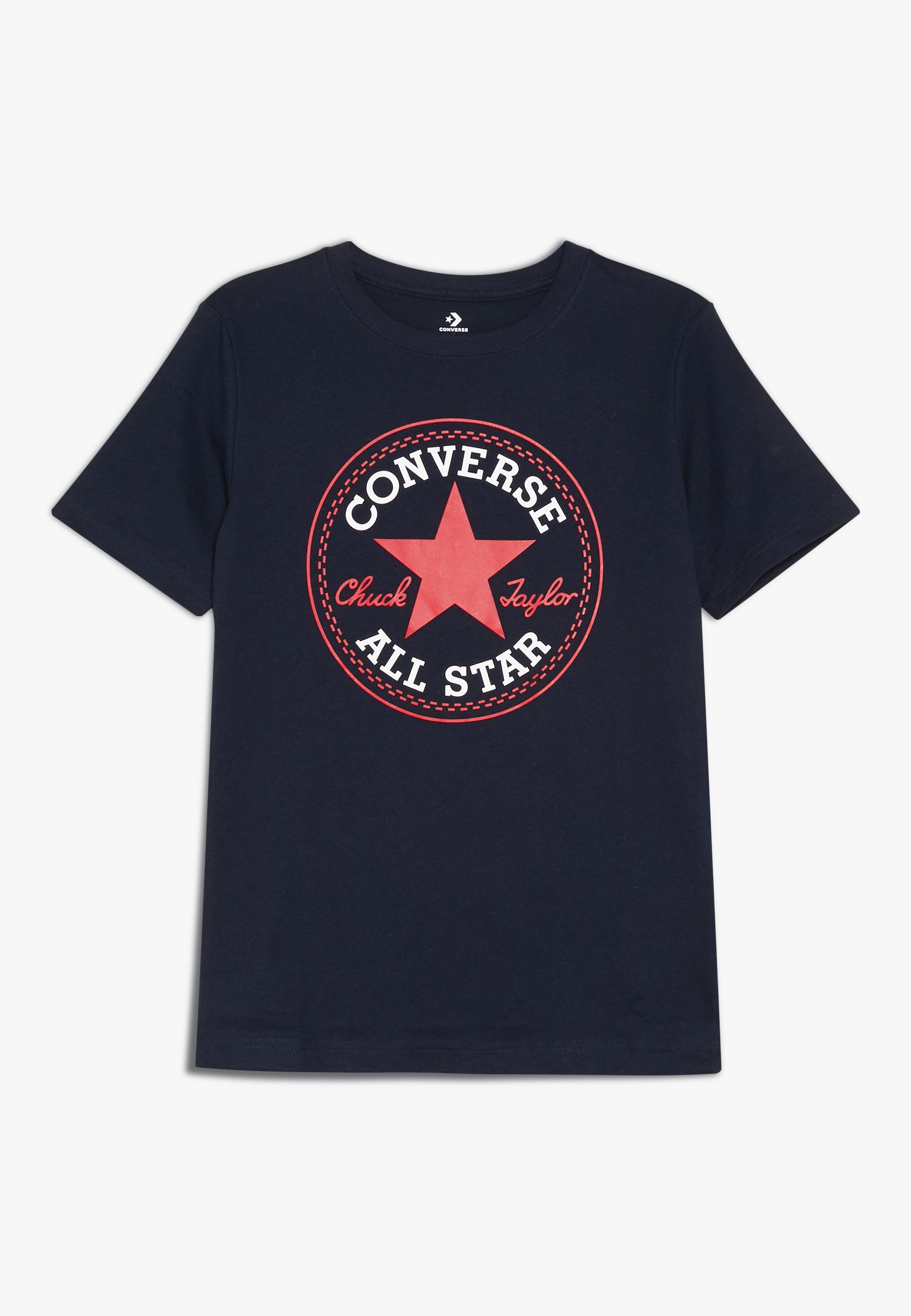 Converse CORE CHUCK PATCH TEE  - Print T-shirt - obsidian/red/dark blue