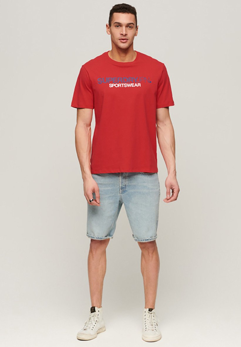 Superdry Print T-shirt - rebel red/red