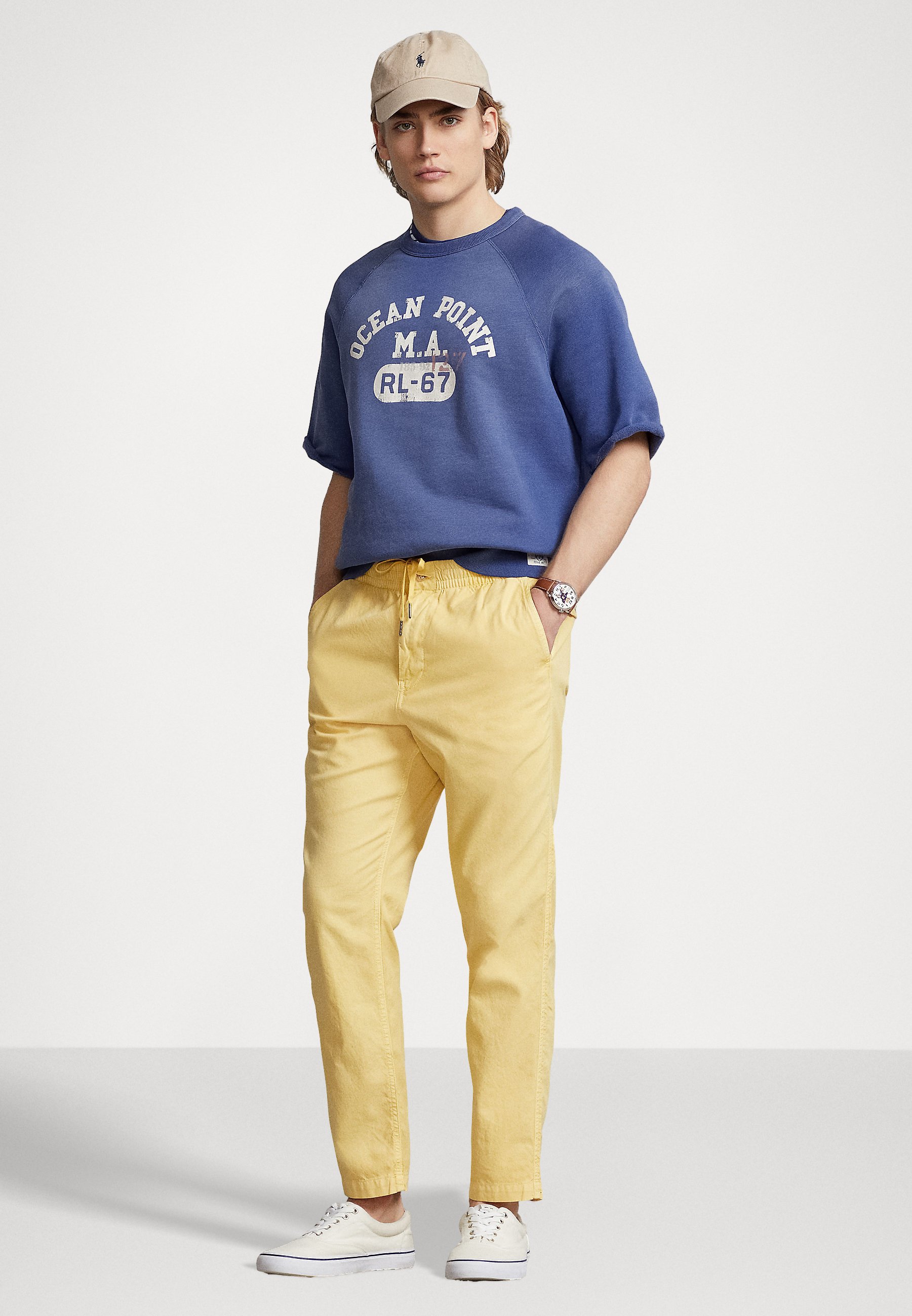 Polo Ralph Lauren PREPSTER FLAT FRONT - Trousers - yellow