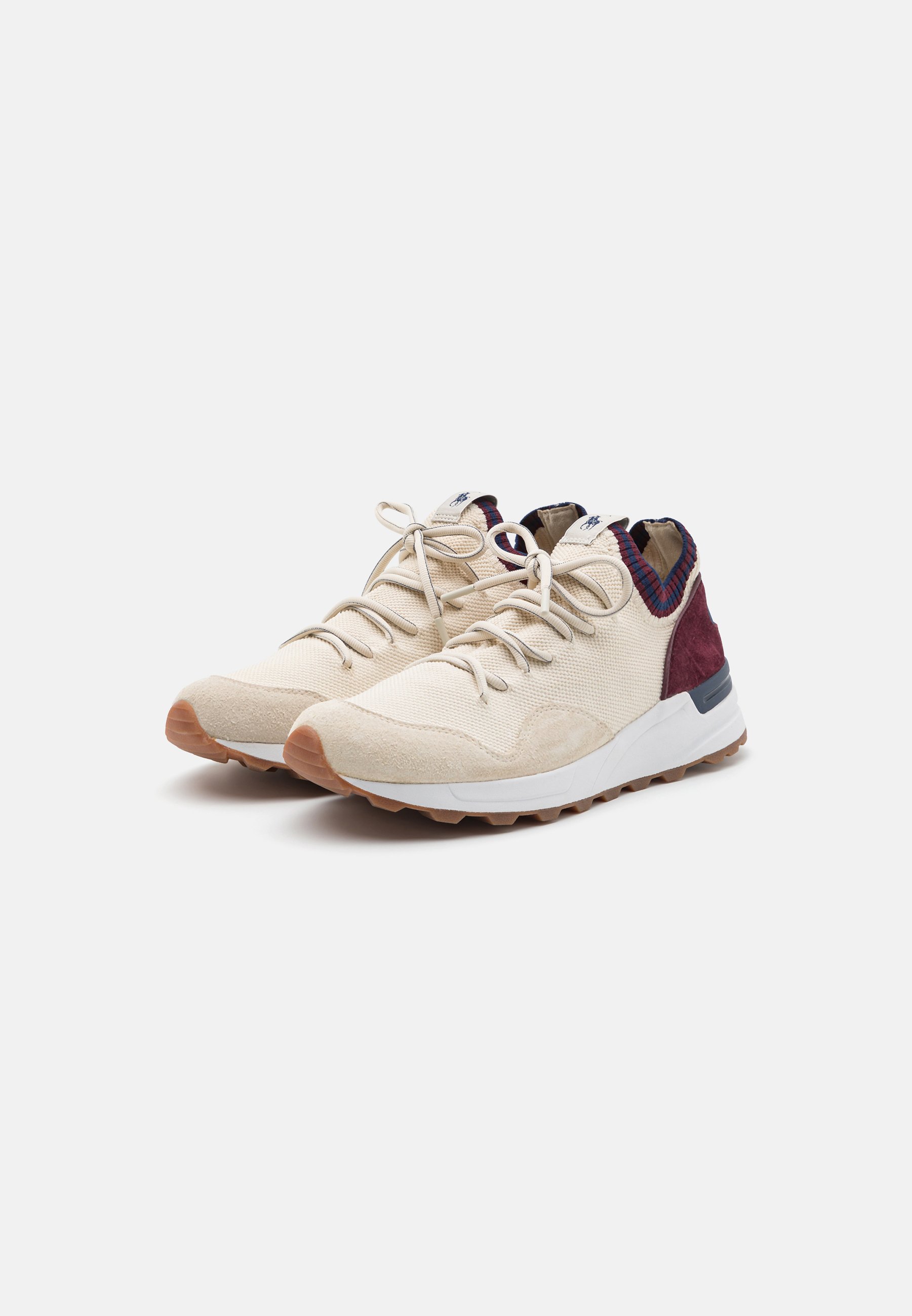 Polo Ralph Lauren TRKSTR 200 LACE UNISEX - Trainers - ecru/wine/navy/off-white