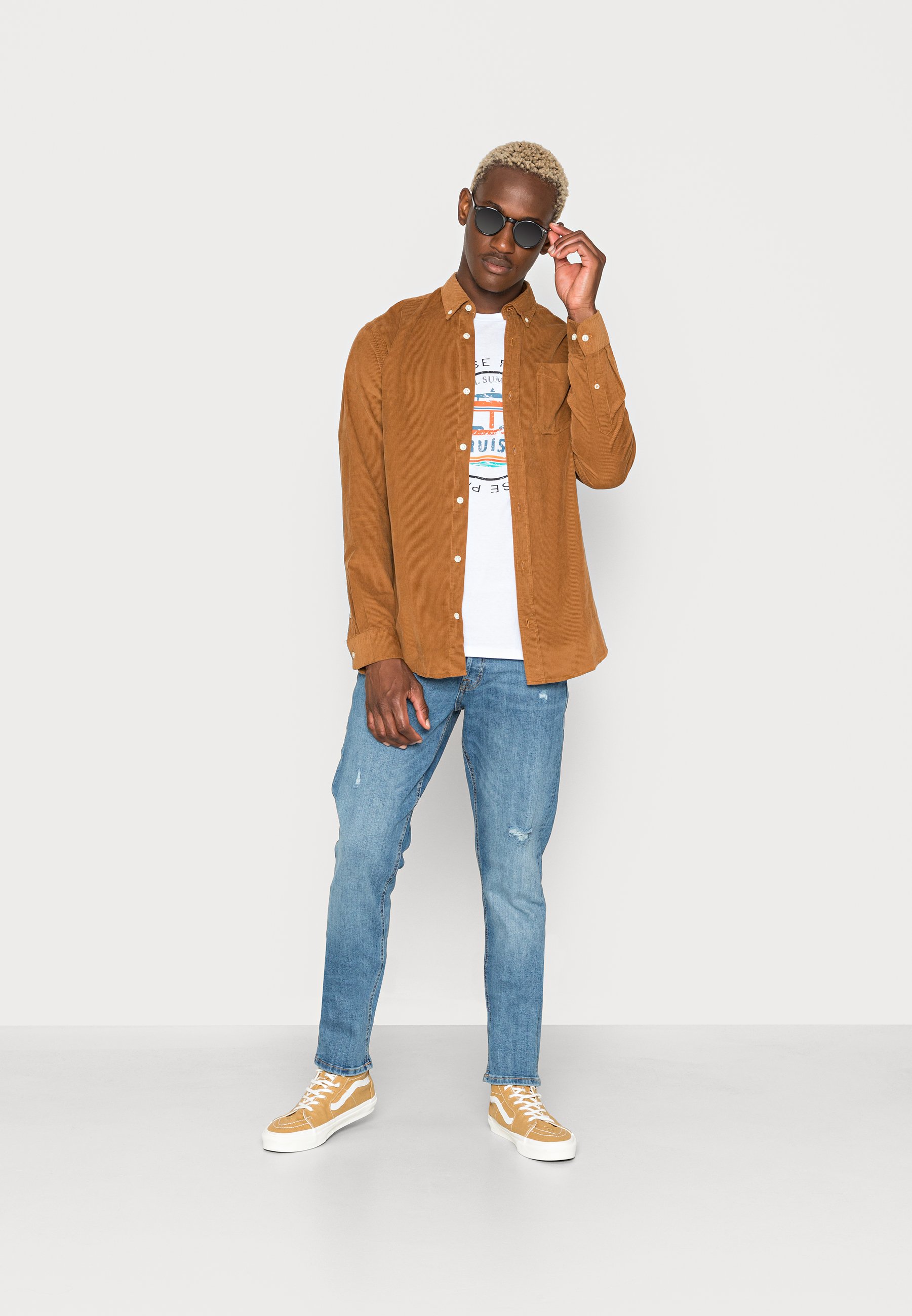 Jack &Jones JJECLASSIC CORDUROY SHIRT  - Shirt - rubber/khaki