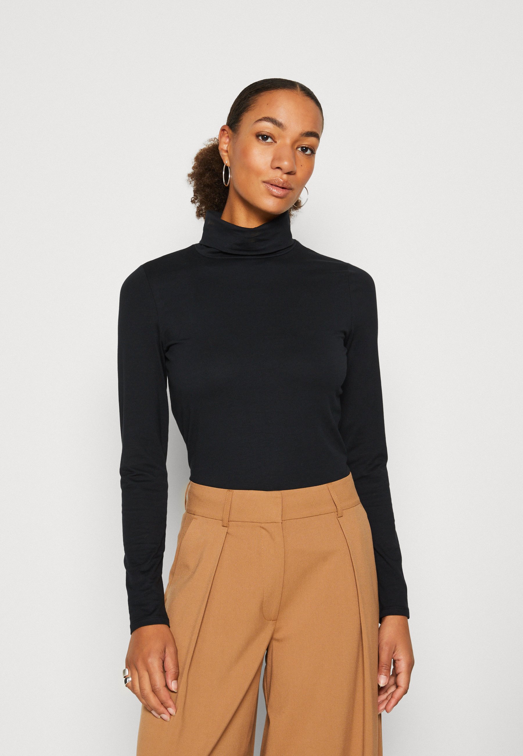 Esprit ROLL NECK - Long sleeved top - black
