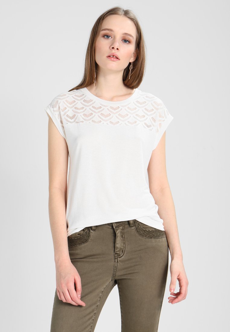 ONLY ONLNICOLE LIFE MIX - Print T-shirt - cloud dancer/off-white