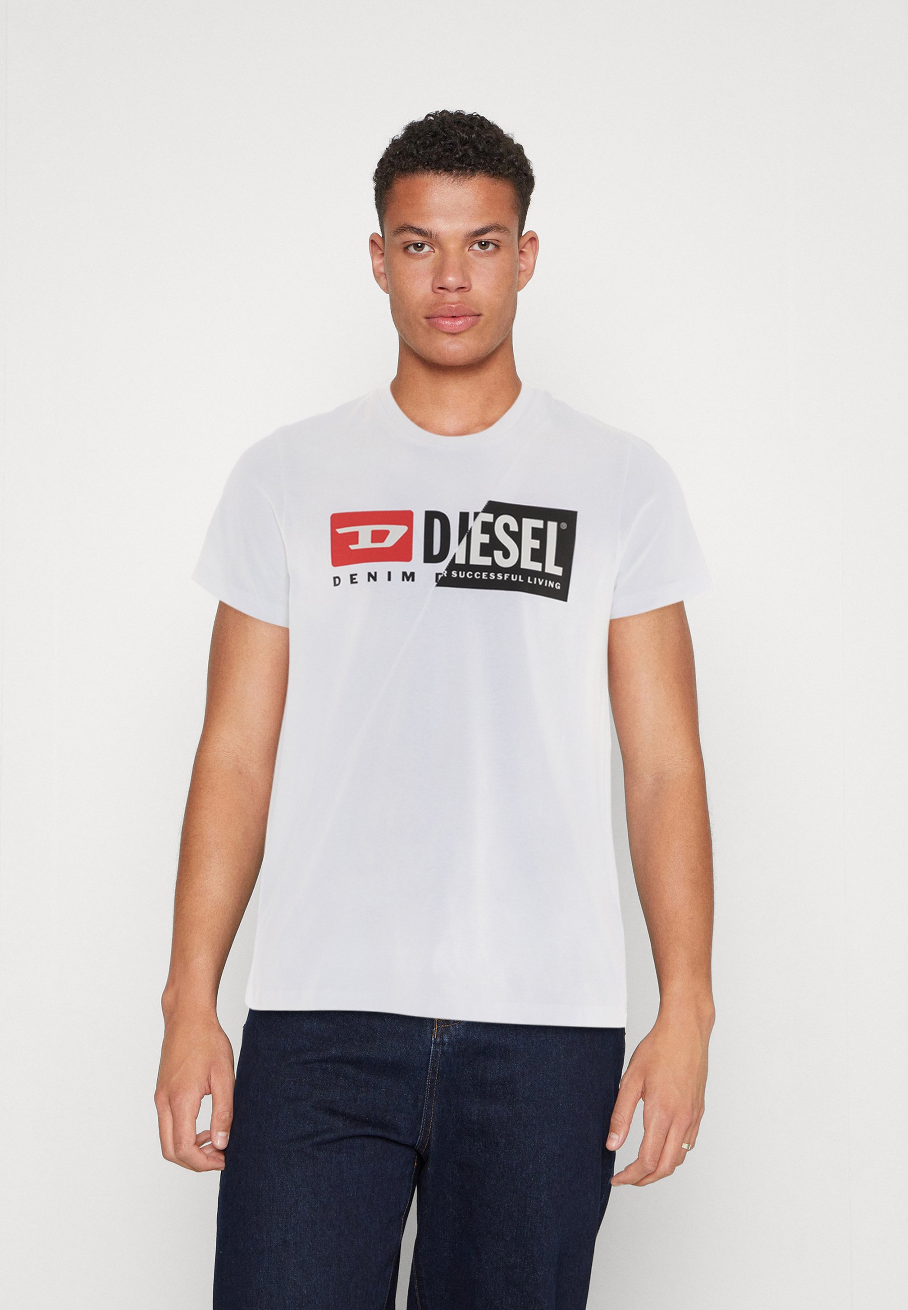 Diesel T-DIEGO-CUTY - Print T-shirt - white