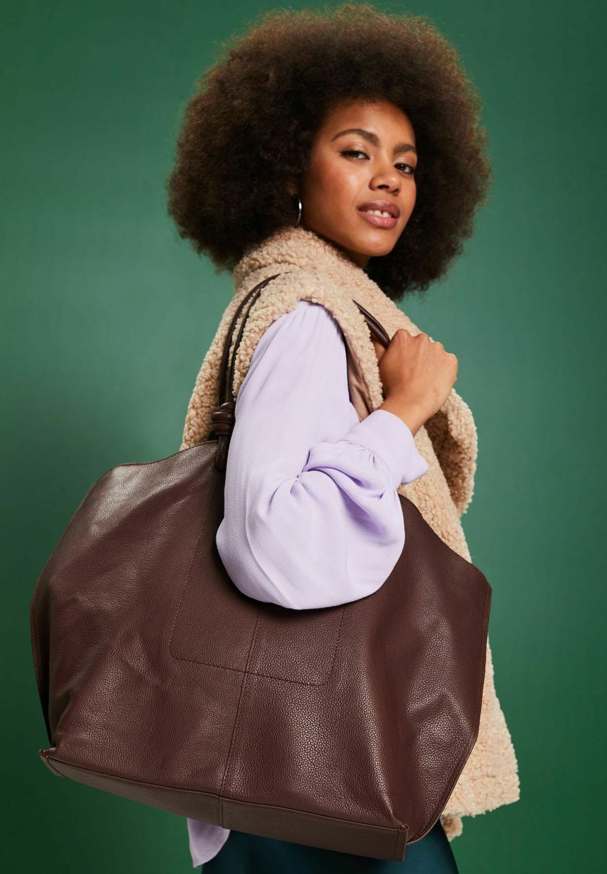 Esprit Tote bag - brown/mottled brown