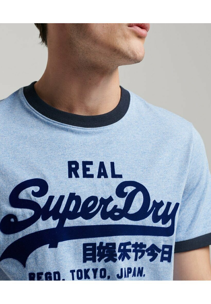 Superdry TONAL VINTAGE LOGO  - Print T-shirt - halifax blue grit eclipse navy/light blue