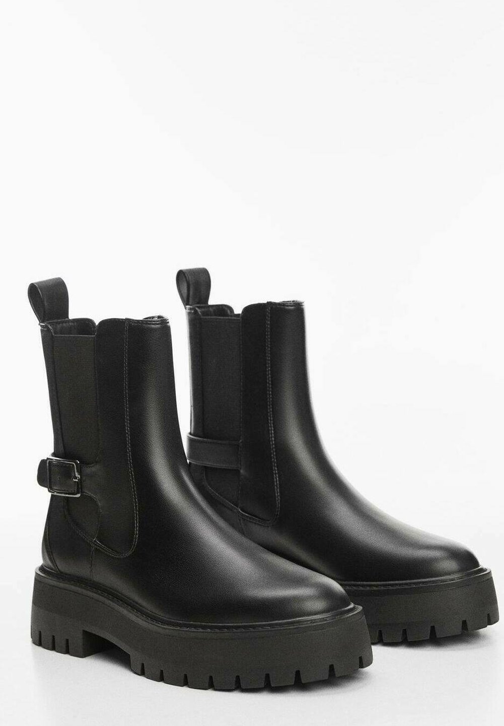 Mango MICE - Platform ankle boots - zwart/black