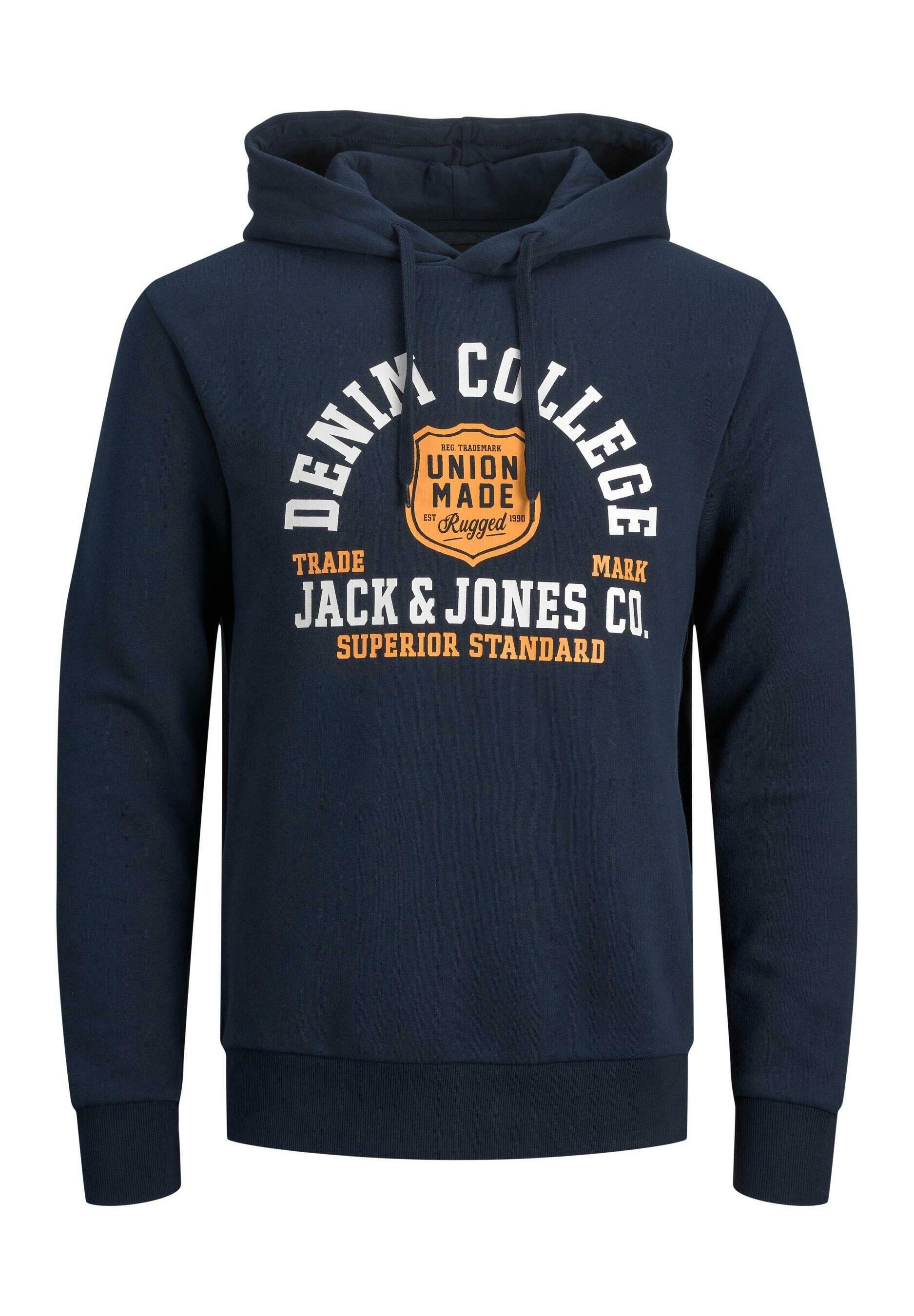 Jack &Jones JJELOGO HOOD PLUS SIZE - Hoodie - sky captain/blue