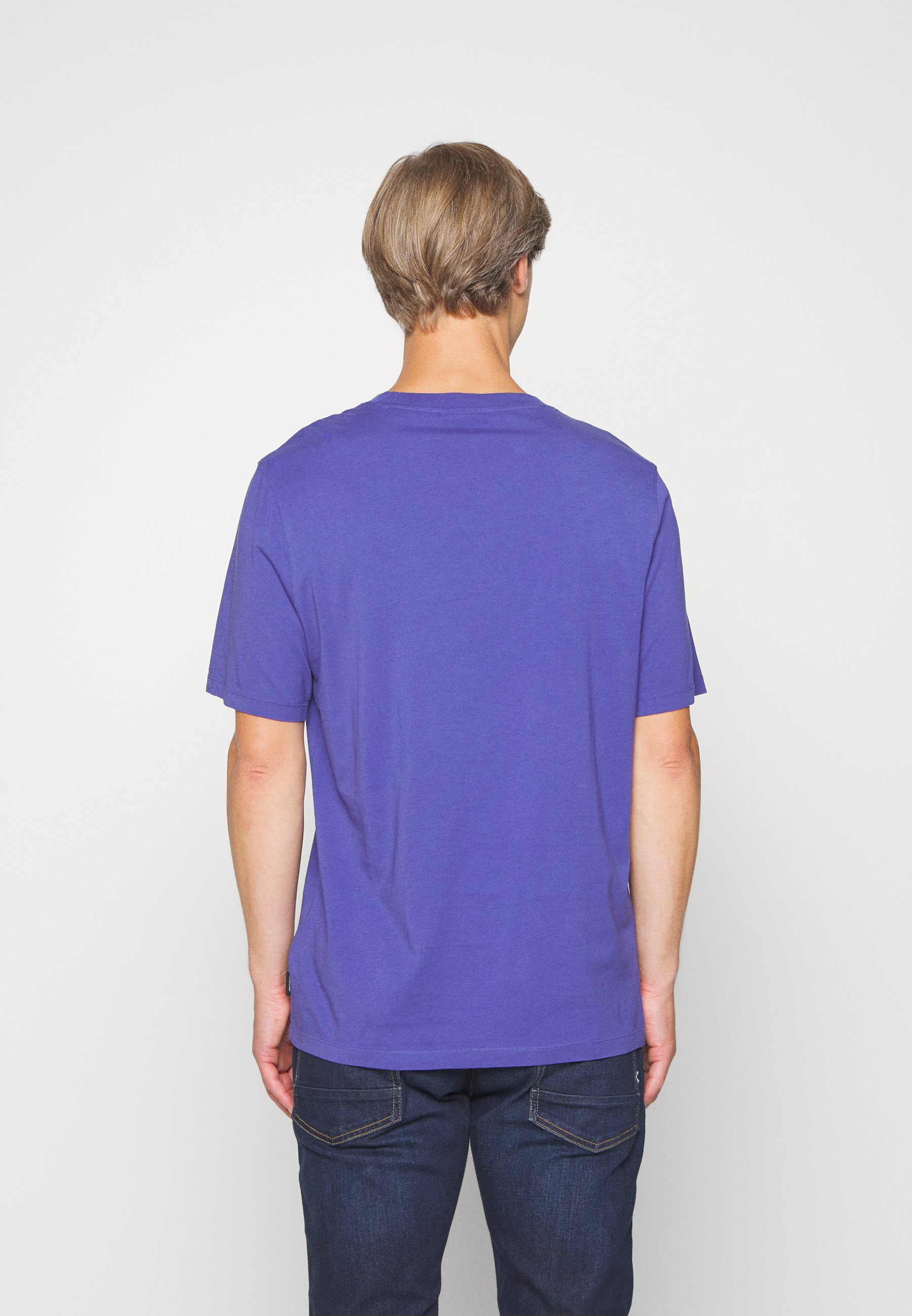 Scotch & Soda LOGO CHEST PRINTED CREWNECK TEE - Print T-shirt - dark blue