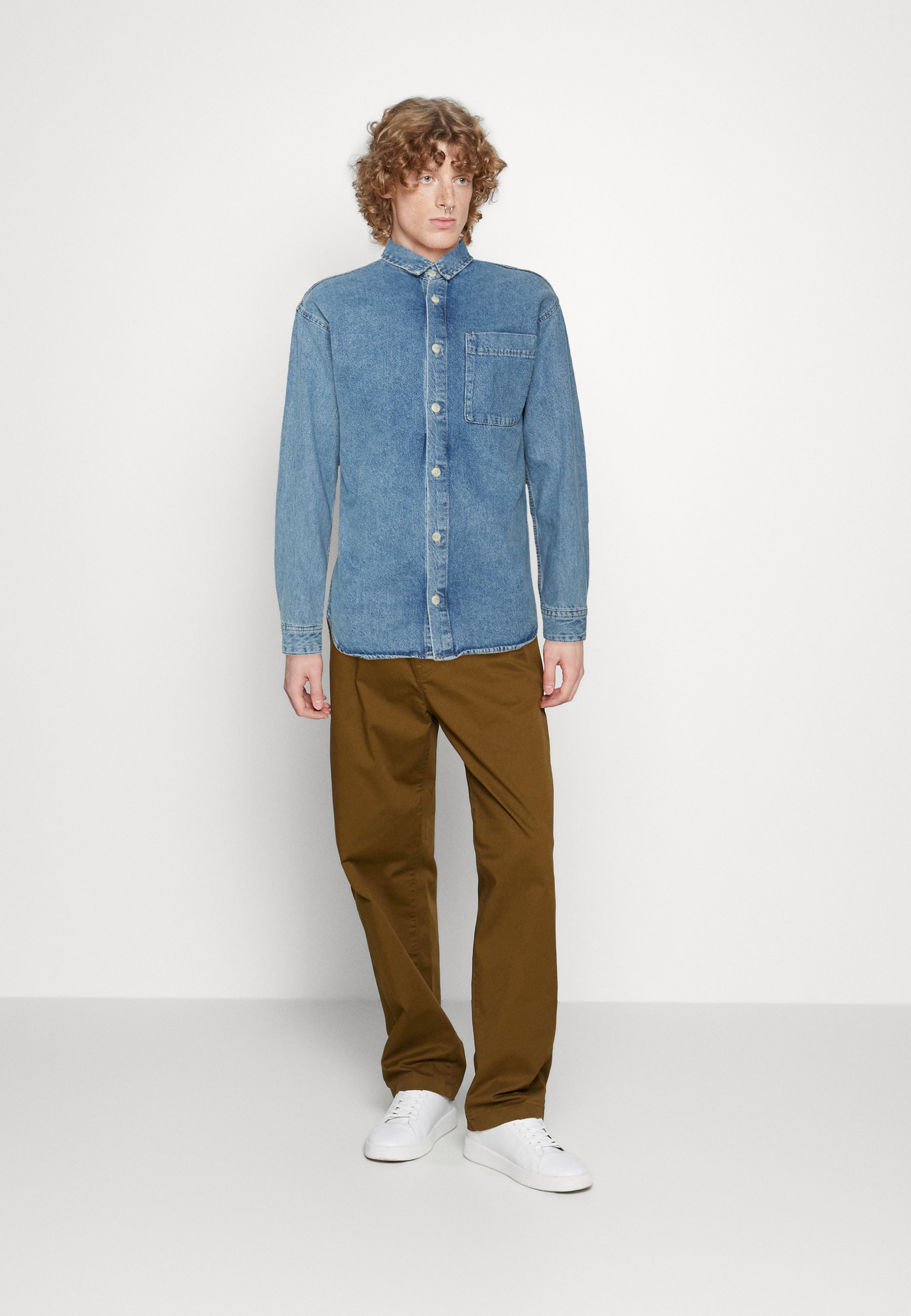 Jack &Jones JJICREEK JJSHIRT  - Shirt - light blue denim/light-blue denim