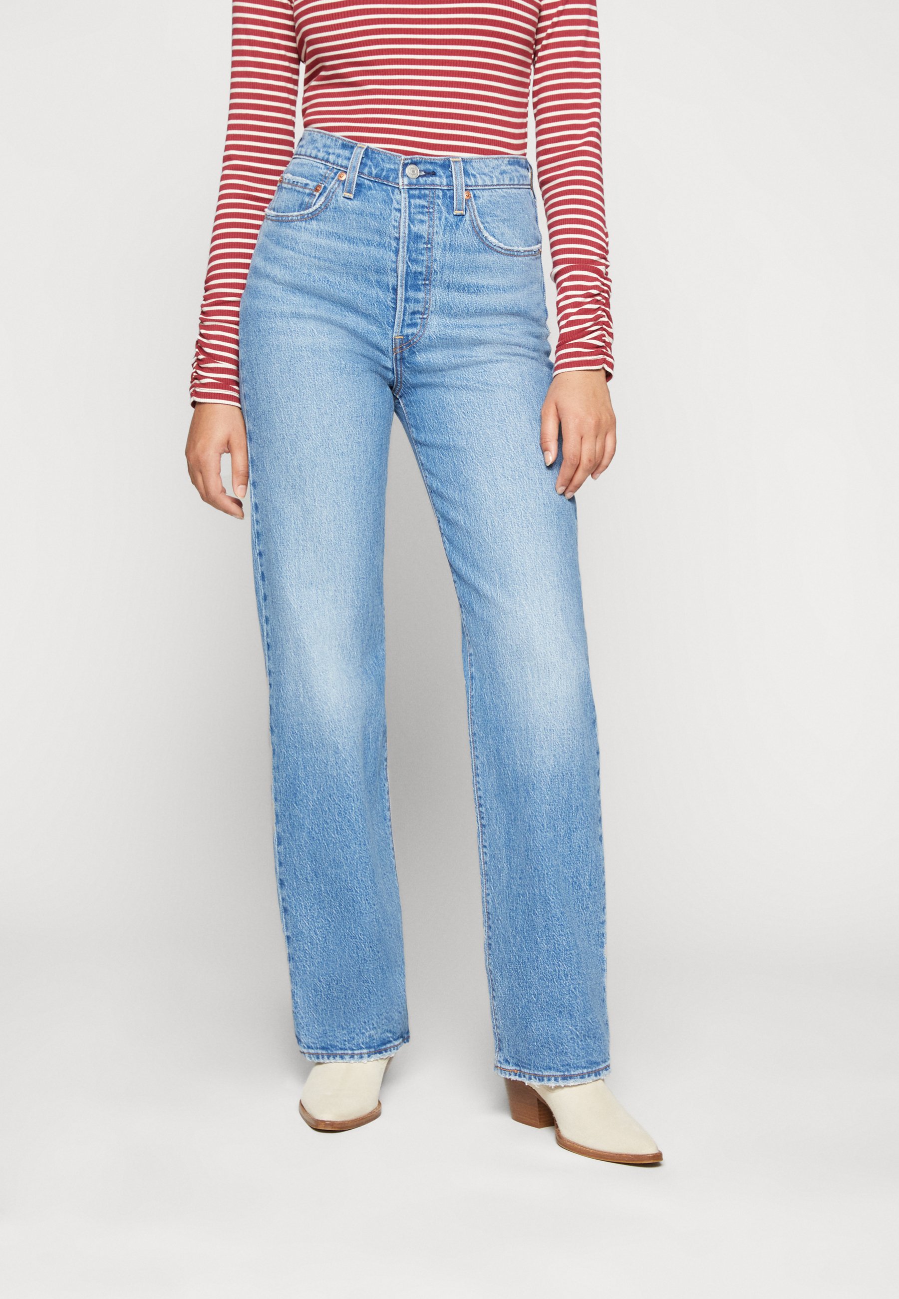 Levi's® RIBCAGE FULL LENGTH - Straight leg jeans - dance around/blue denim
