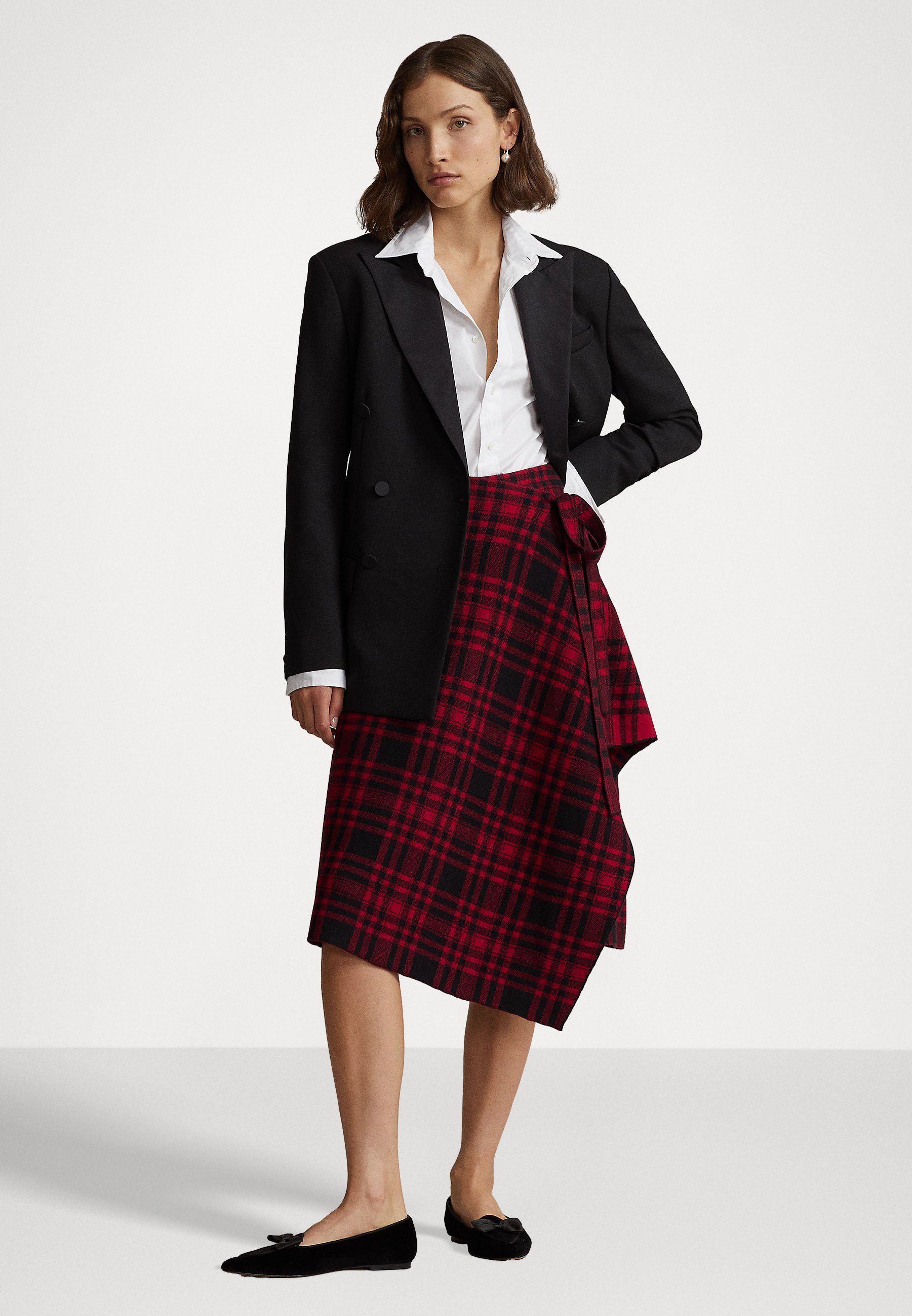 Polo Ralph Lauren SKIRT MID - Wrap skirt - red/black/black