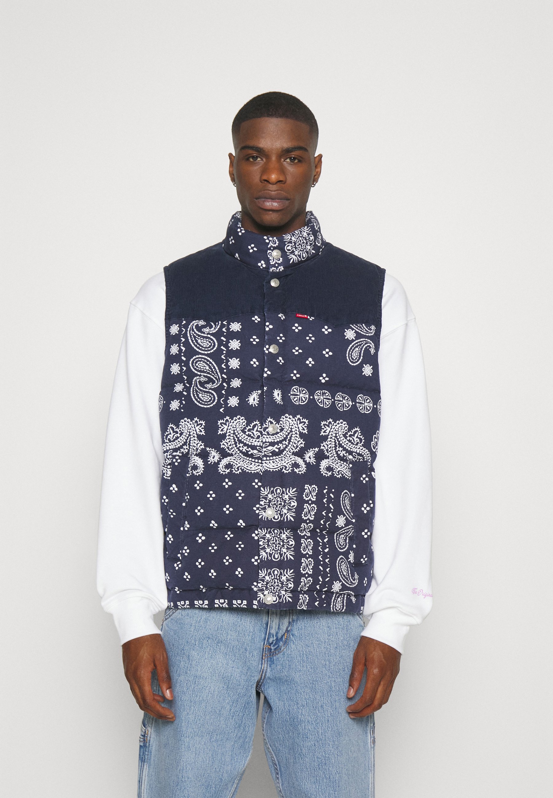 Levi's® WESTERN SUPER - Waistcoat - barkley bandana/dark blue