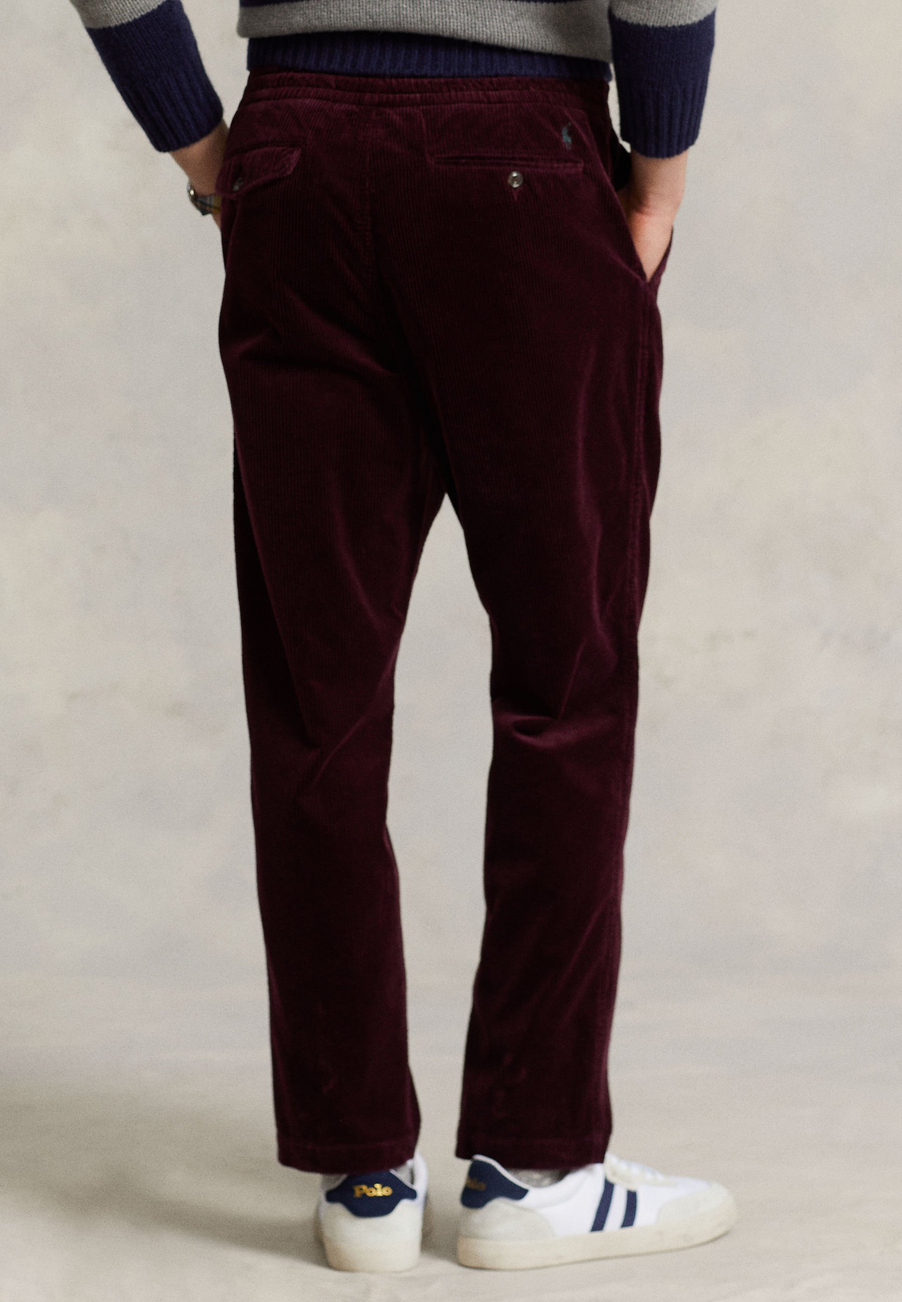 Polo Ralph Lauren PREPSTER FLAT PANT - Trousers - ruby/red