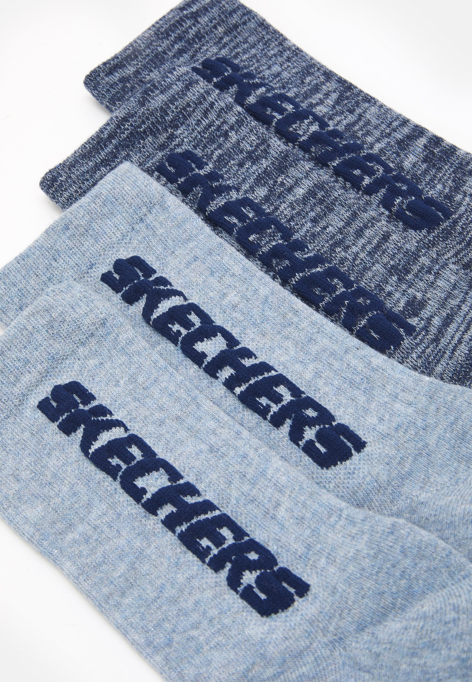 Skechers BOYS CUSHIONED TENNIS SOCKS 4 PACK - Socks - stone mouliné/blue