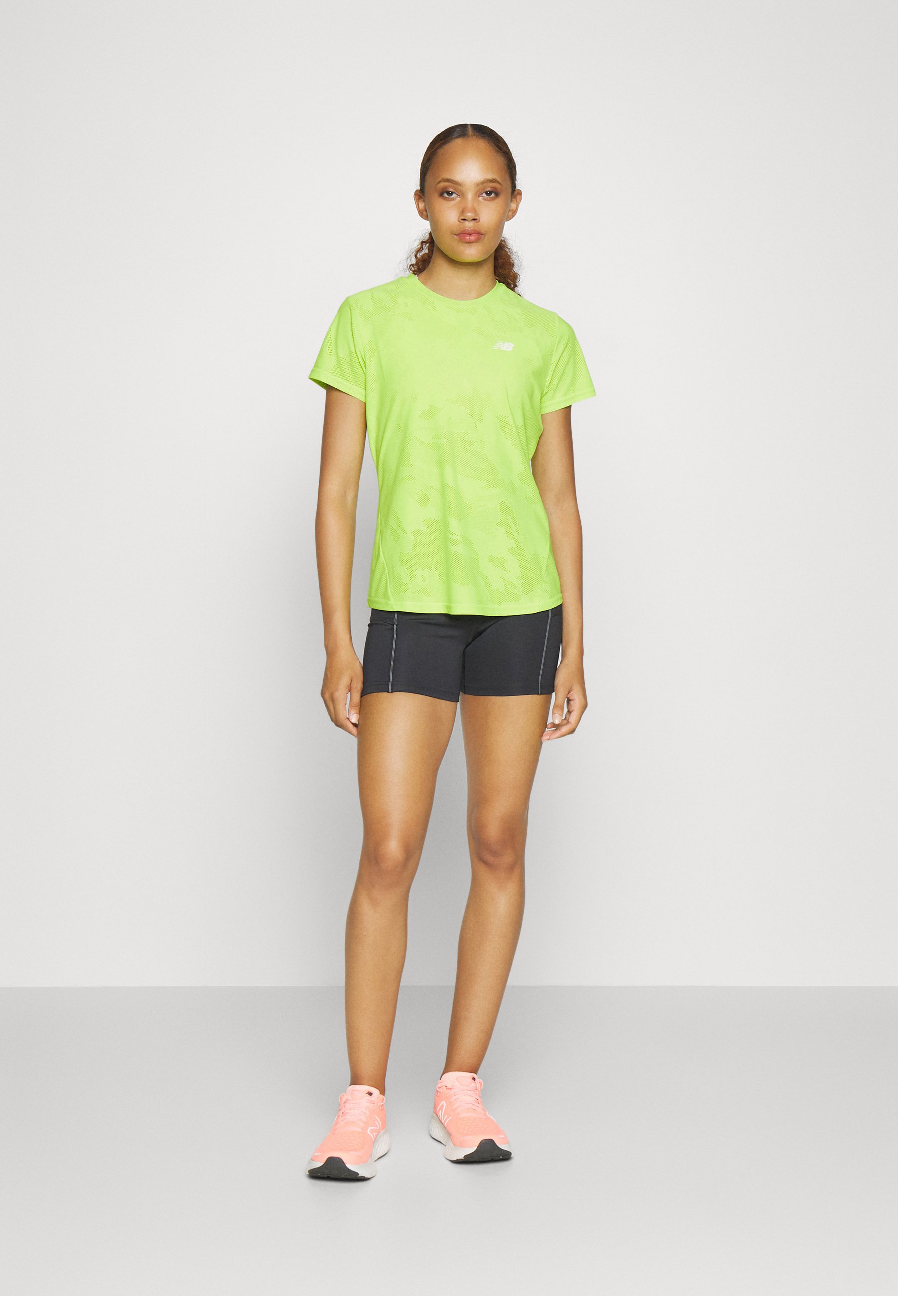 NB SPEED SHORT SLEEVE - Sports T-shirt - thirty watt/neon yellow