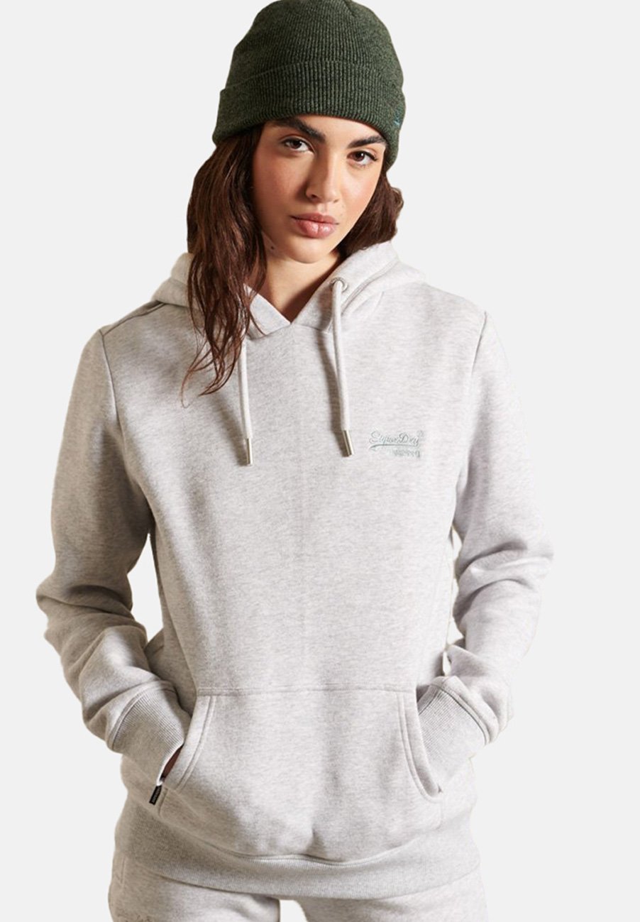 Superdry VINTAGE  - Hoodie - grey marl/grey