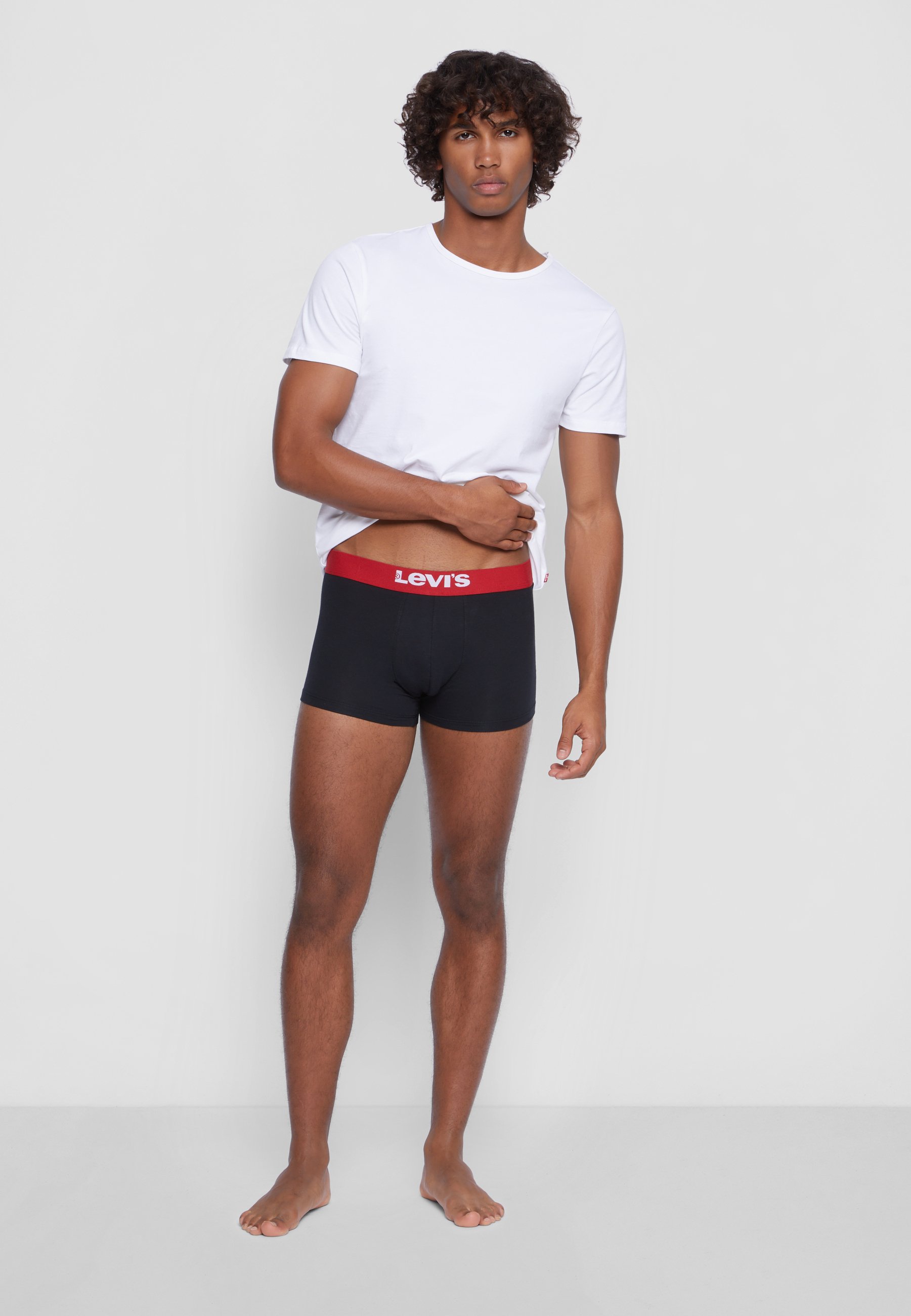Levi's® MEN SOLID BASIC TRUNK 2 PACK - Pants - black/red/grey