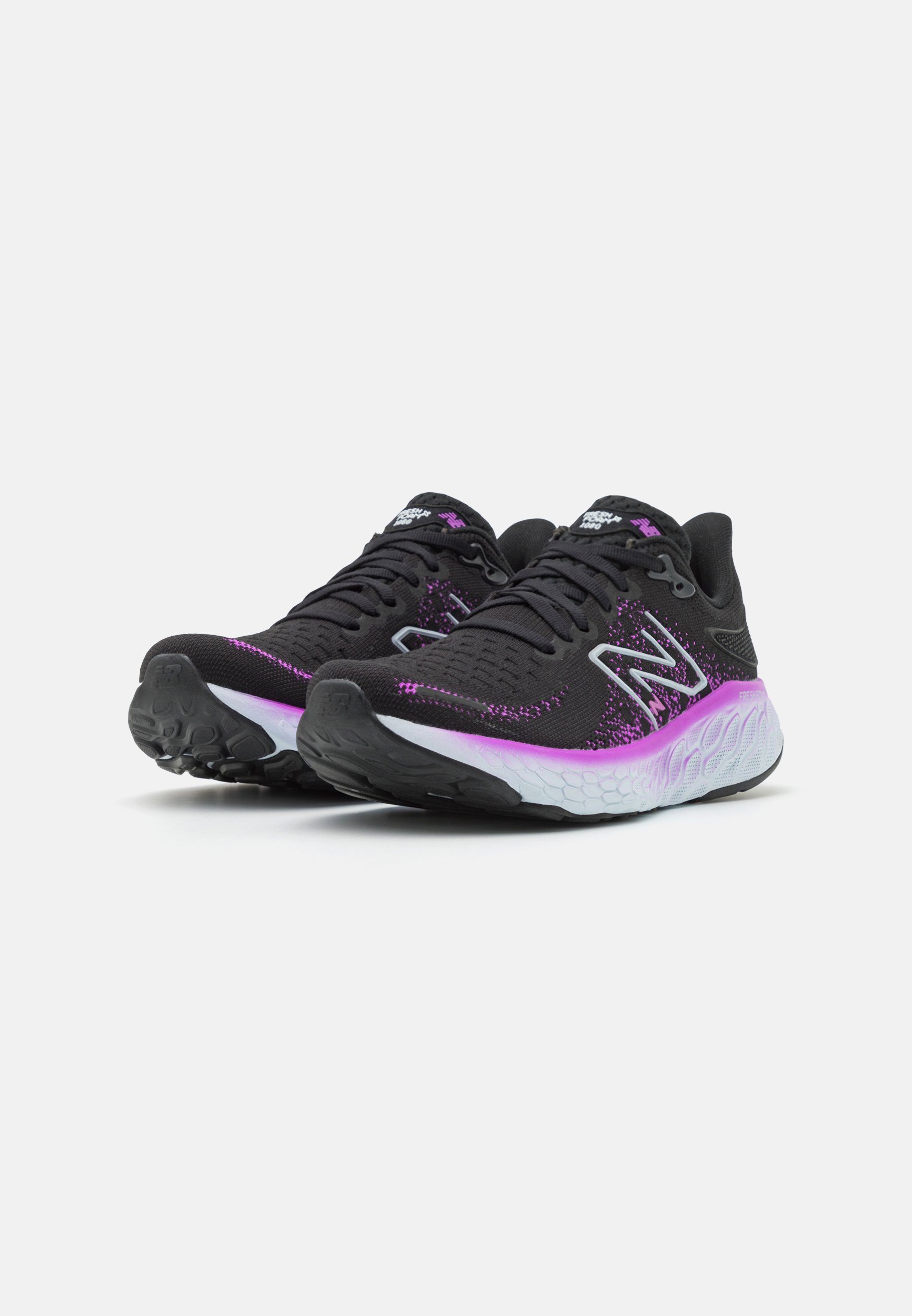 NB FRESH FOAM X 1080 - Neutral running shoes - black/black