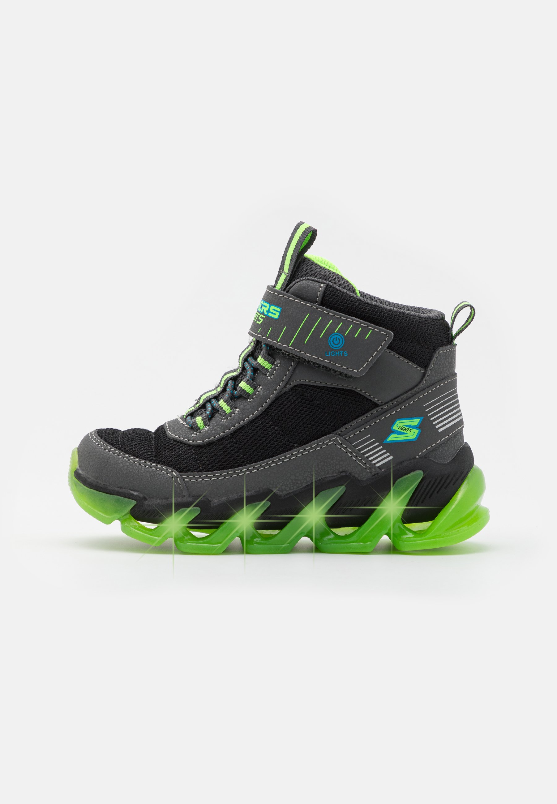 Skechers MEGA SURGE GLOW FREEZE - Lace-up ankle boots - lime/black